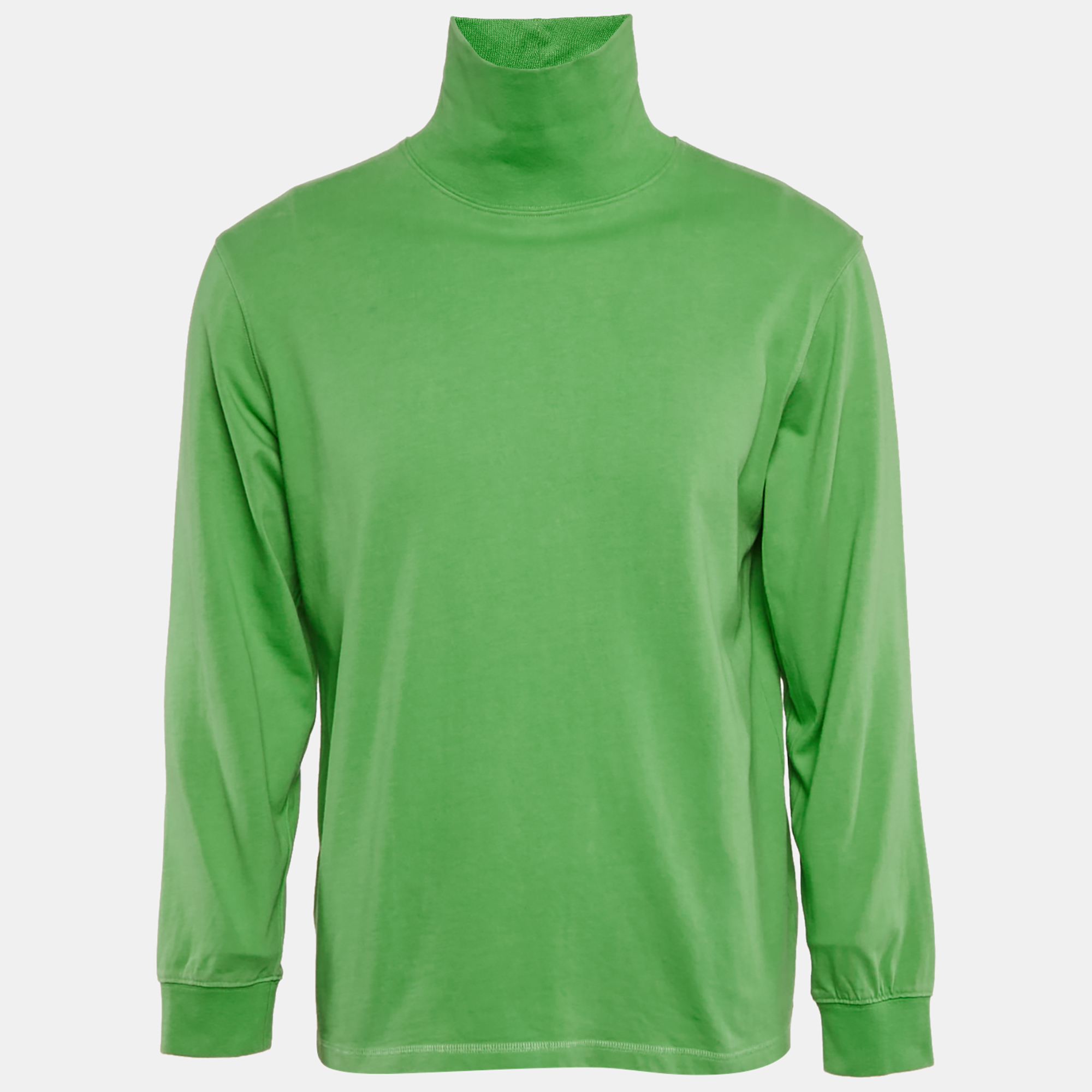 

Supreme Green Embroidered Cotton Turtle Neck Sweatshirt S