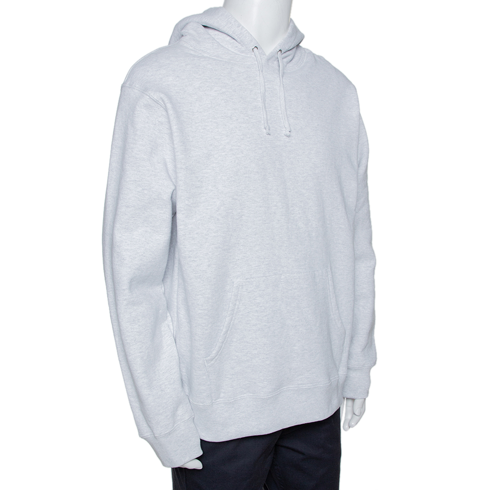 

Supreme Light Grey Illegal Business Print Cotton Hoodie