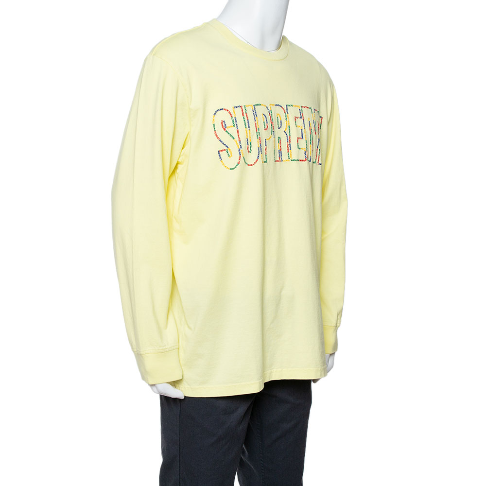 

Supreme Yellow Cotton Supreme City Embroidered Long Sleeve T-Shirt