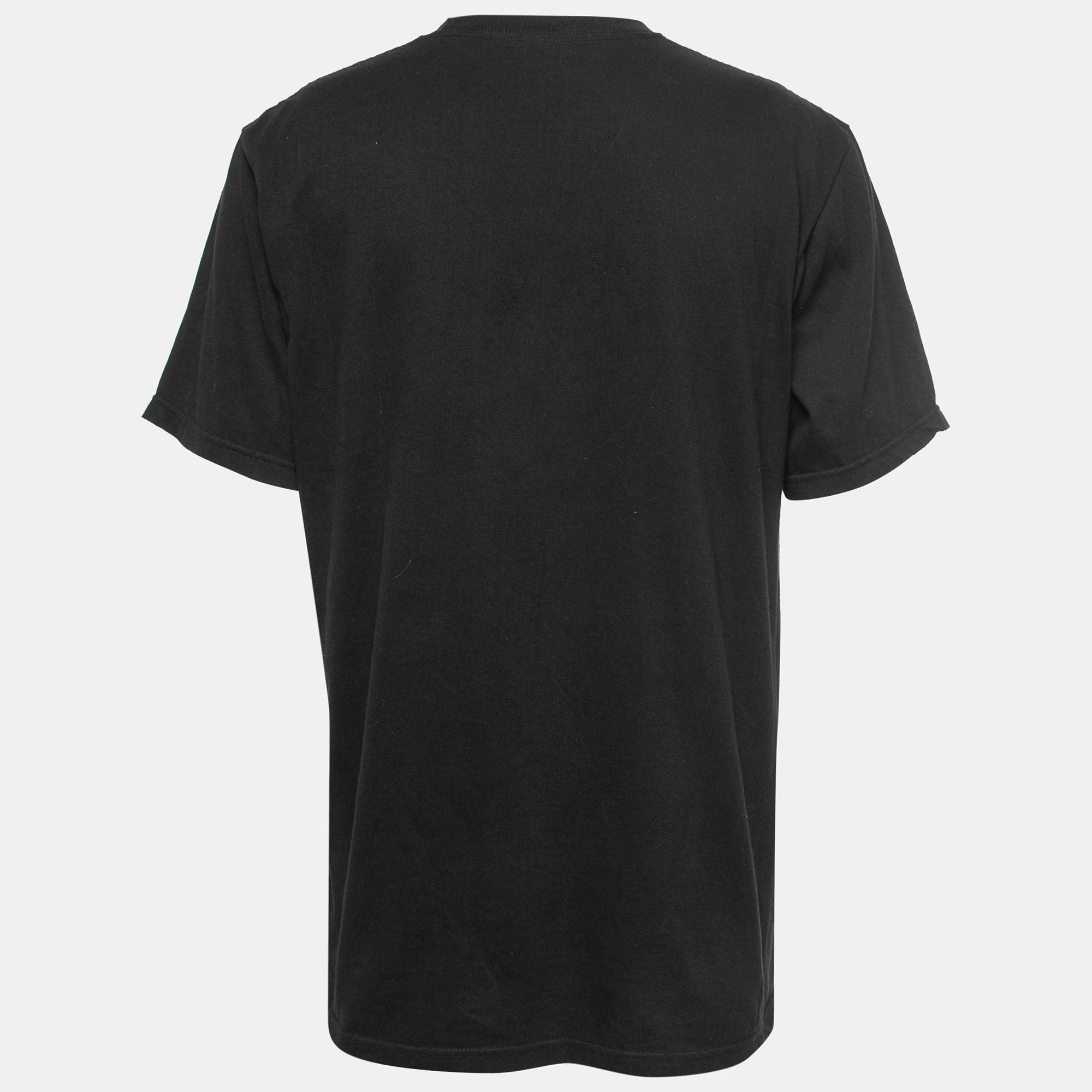 

Supreme Black Logo Print Cotton Crew Neck Half Sleeve T-Shirt