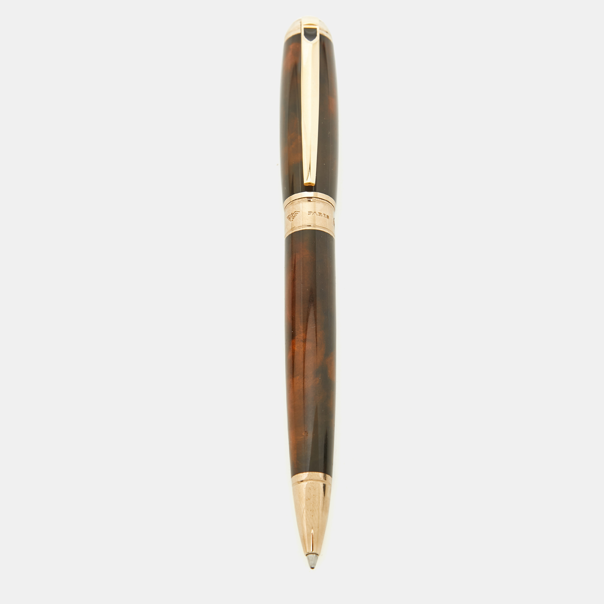 

S.T. Dupont Lacquer Gold Tone Ballpoint Pen