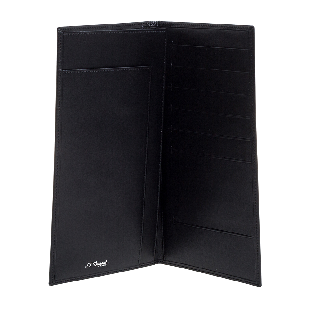 

S.T. Dupont Black Leather Cheque Holder