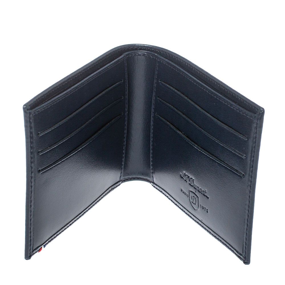 

S.T. Dupont Navy Blue Leather Bifold Wallet