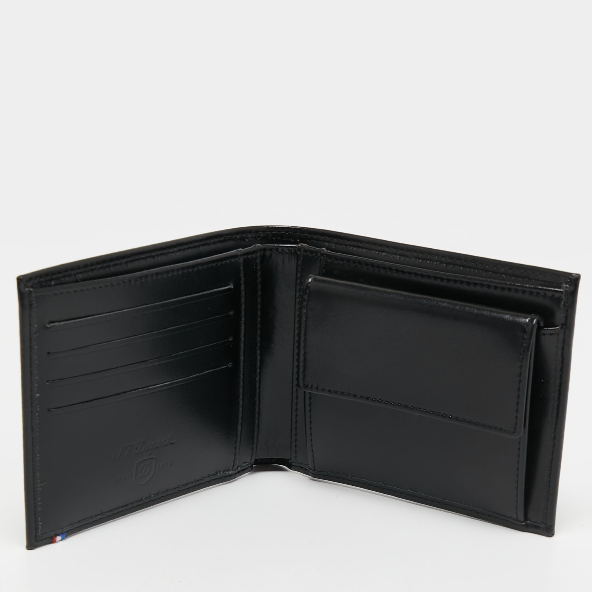 

S.T Dupont Black Leather D Line Elysee 6CC Bifold Wallet
