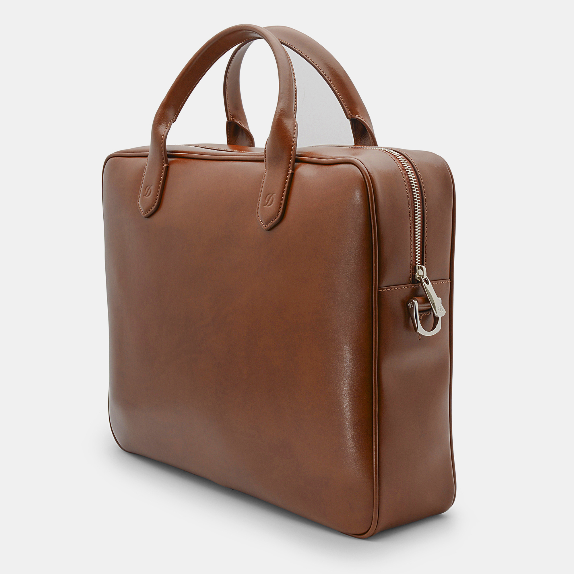 

S.T. Dupont Line D Brown Leather Portfolio Laptop Briefcase