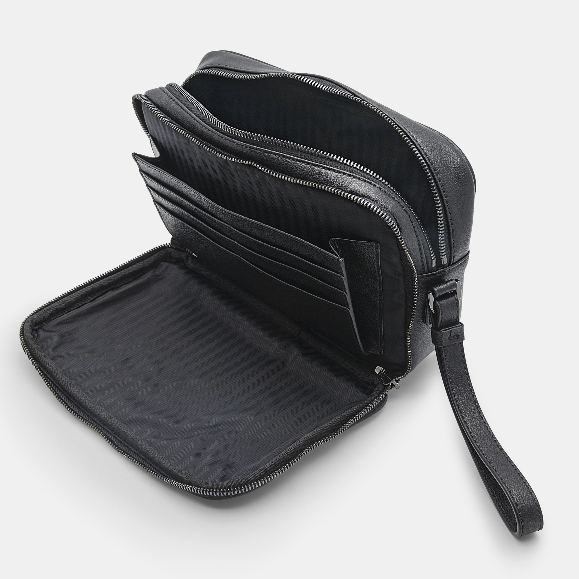 

S.T. Dupont Black Leather Clutch