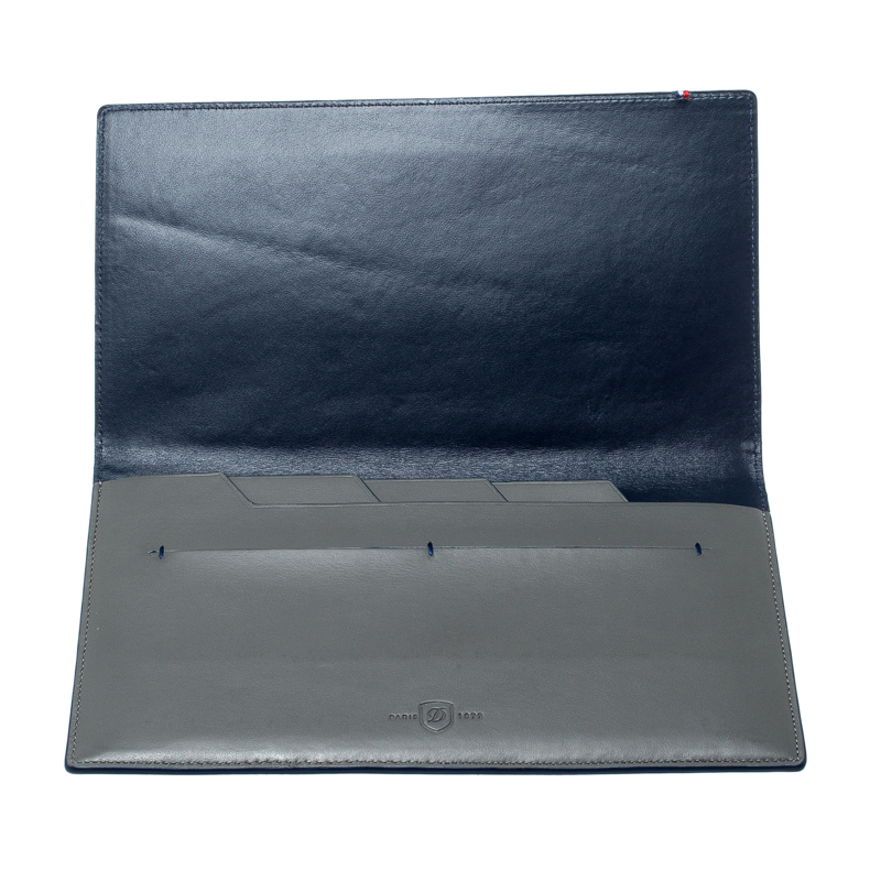 

S.T. Dupont Grey Leather Plat Slim Organizer