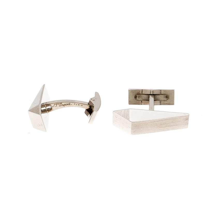 

S.T. Dupont 007 Casino Royale Silver Tone Cufflinks