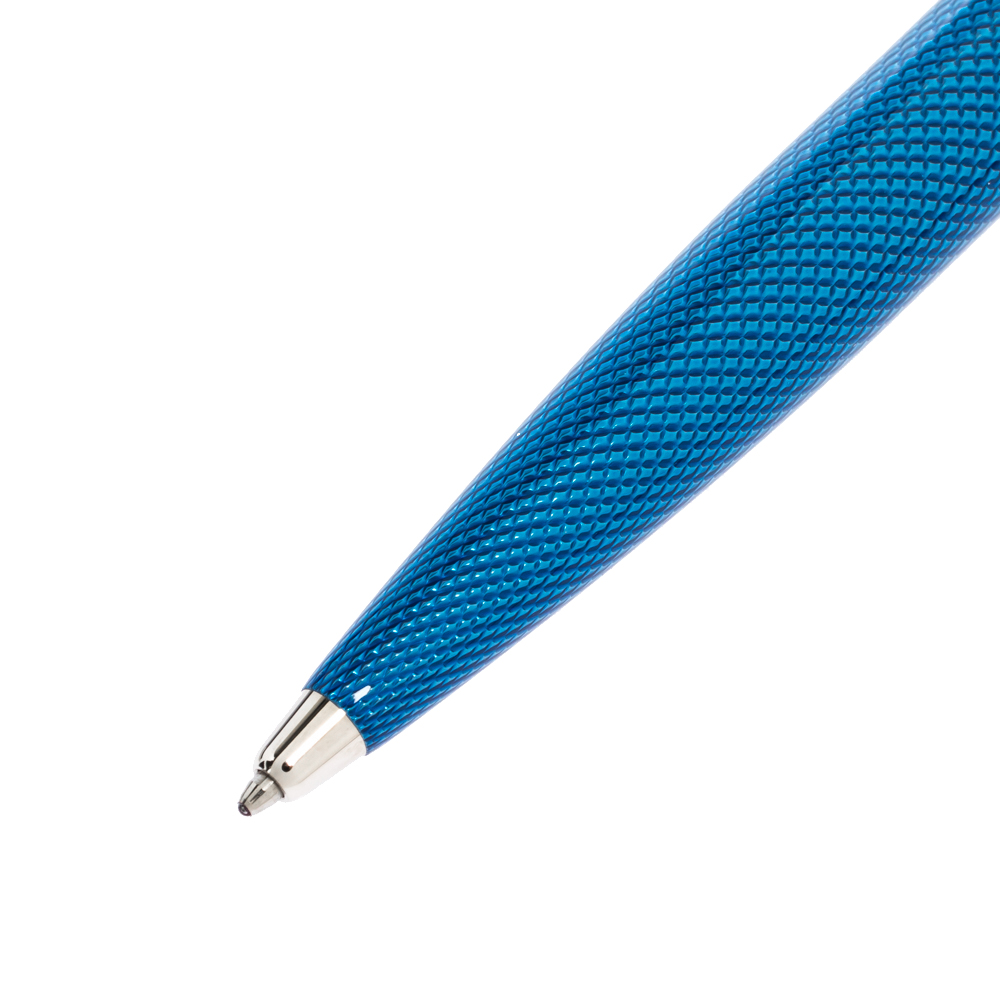 

S.T. Dupont Fidelio Blue Textured Guilloche Palladium Finish Ballpoint Pen