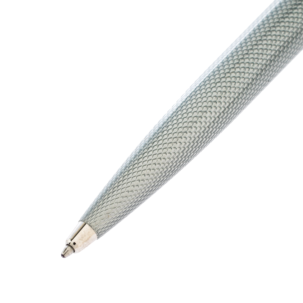 

S.T. Dupont Fidelio Silver Textured Guilloche Palladium Finish Ballpoint Pen