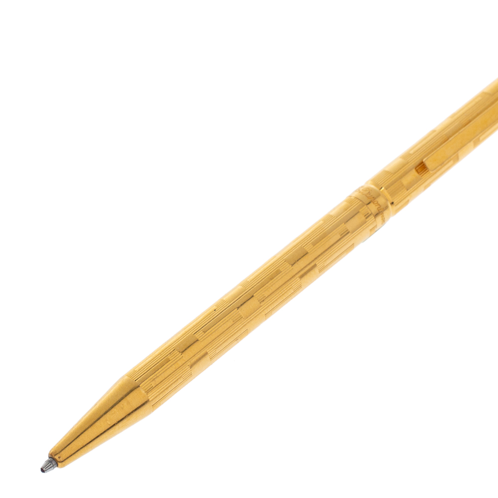 

S.T Dupont Textured Gold Tone Ballpoint Pen