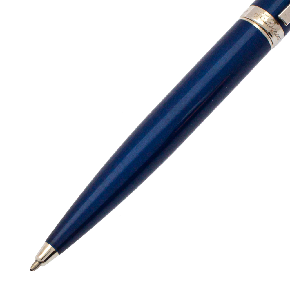 

S.T. Dupont Fidelio Blue Lacquered Palladium Finish Ballpoint Pen
