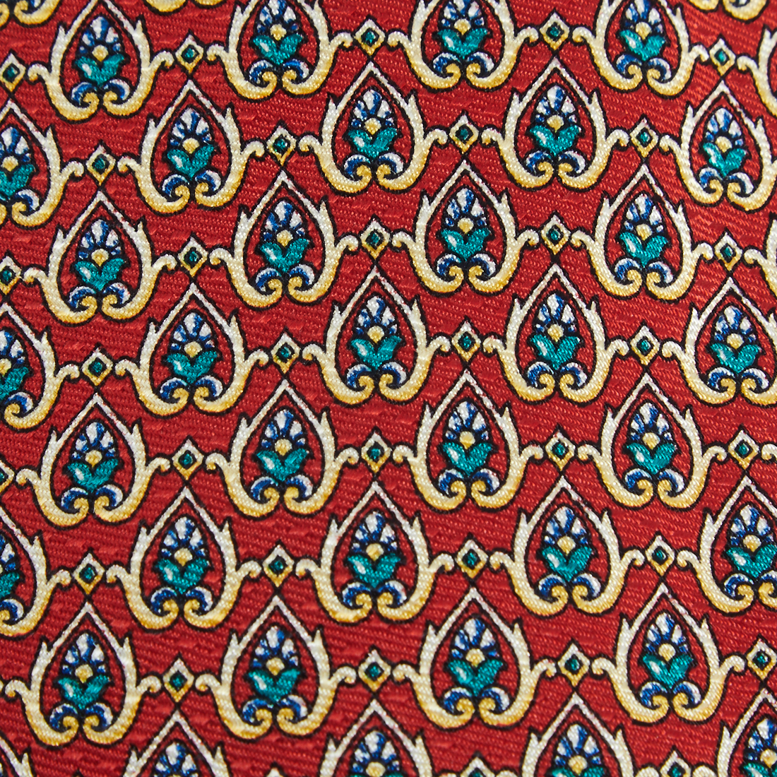 

S.T. Dupont Red Printed Silk Tie