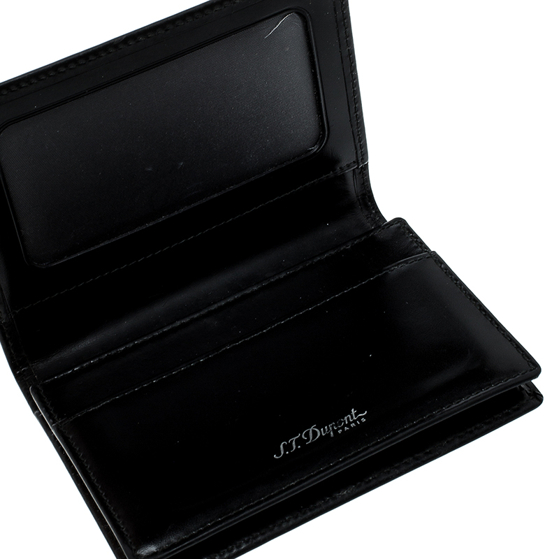 

S.T. Dupont Black Glazed Leather Card Case