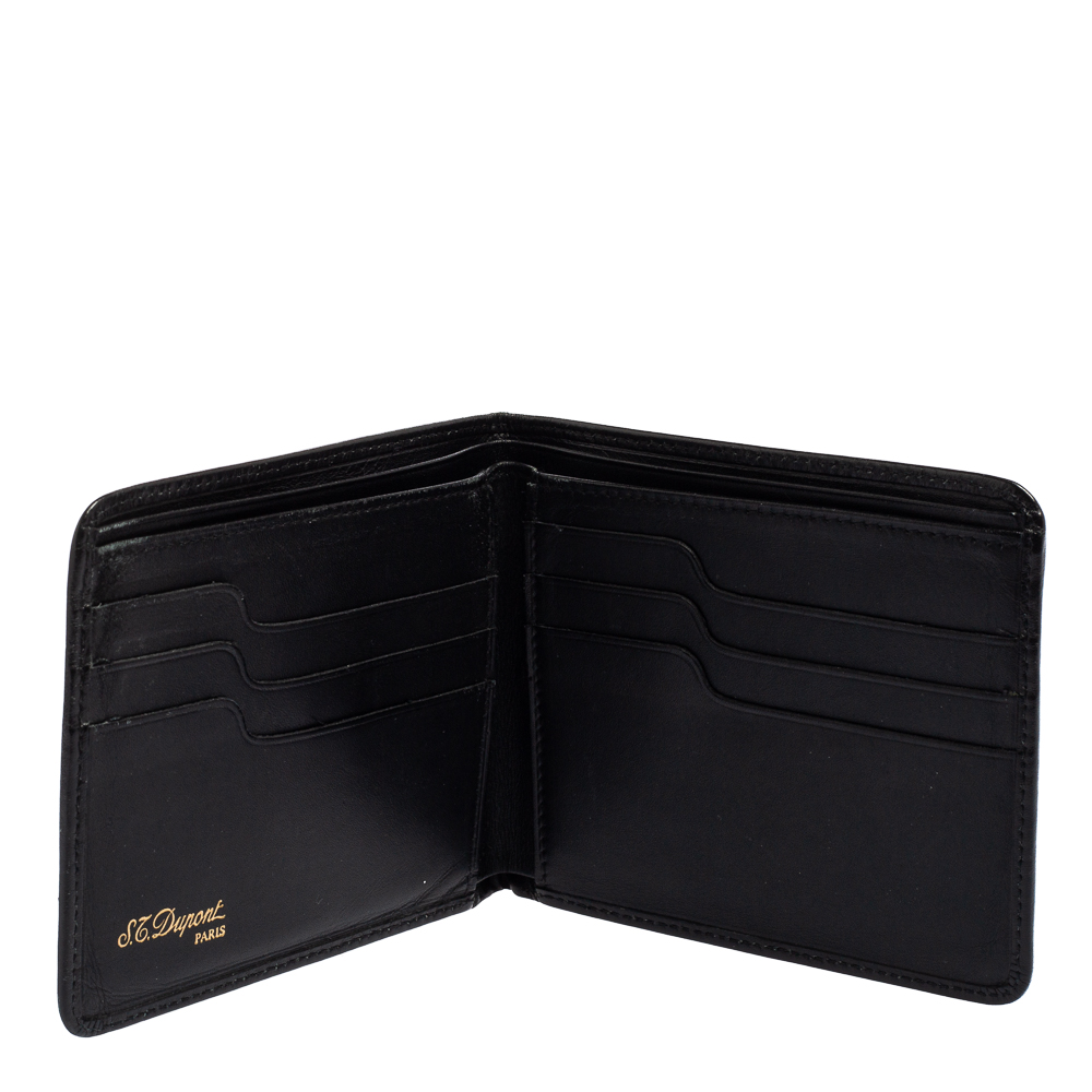 

S.T. Dupont Black Leather Bifold Compact Wallet