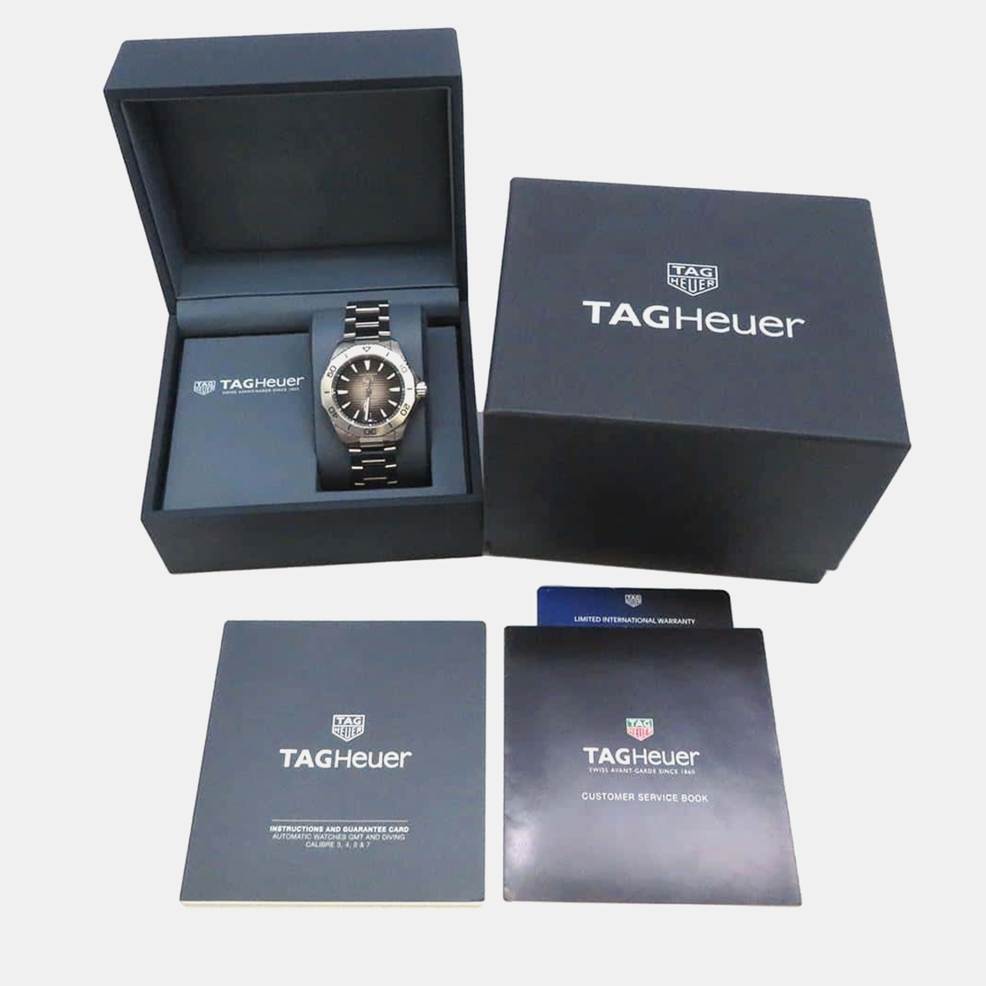 Tag Heuer Black Stainless Steel Aquaracer Automatic Men`s Wristwatch 40 mm 