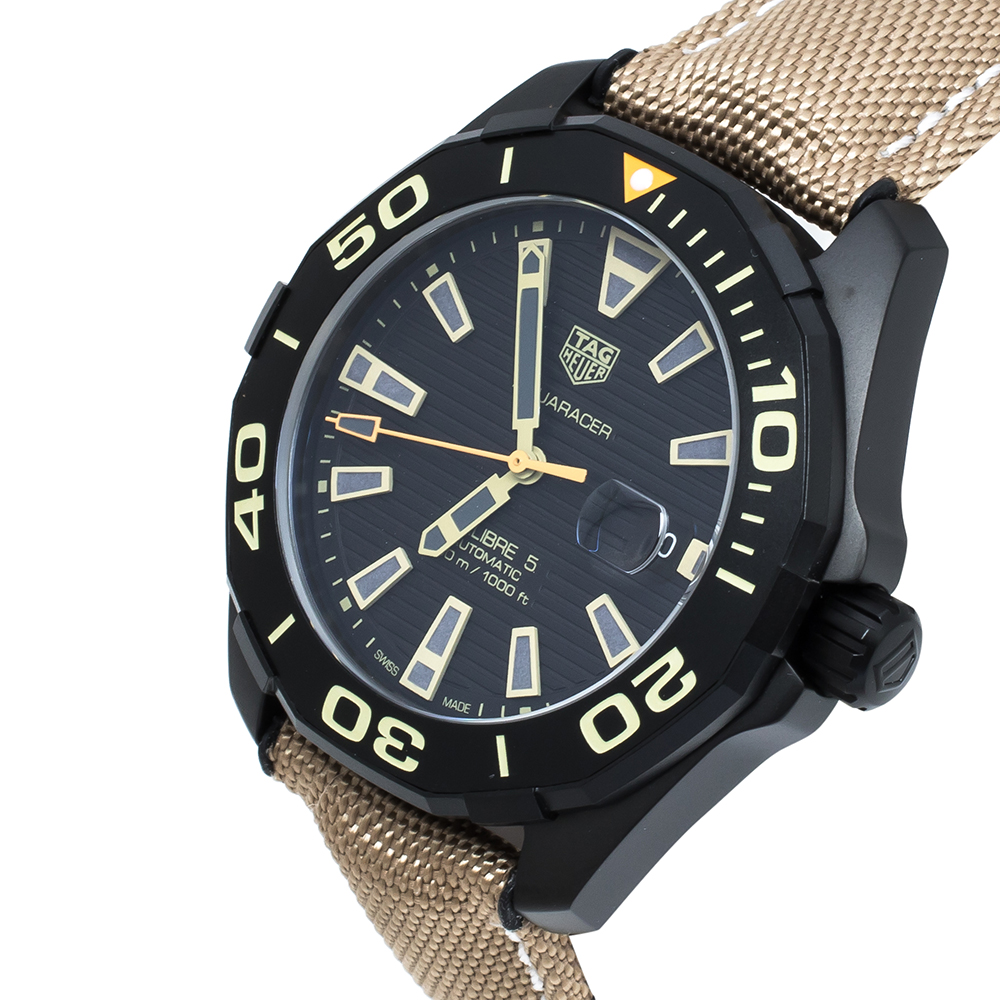 

TAG Heuer Black Titanium Aquaracer WAY208C.FC8383 Men's Wristwatch