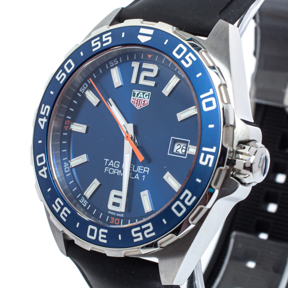 

Tag Heuer Blue Stainless Steel Rubber Formula