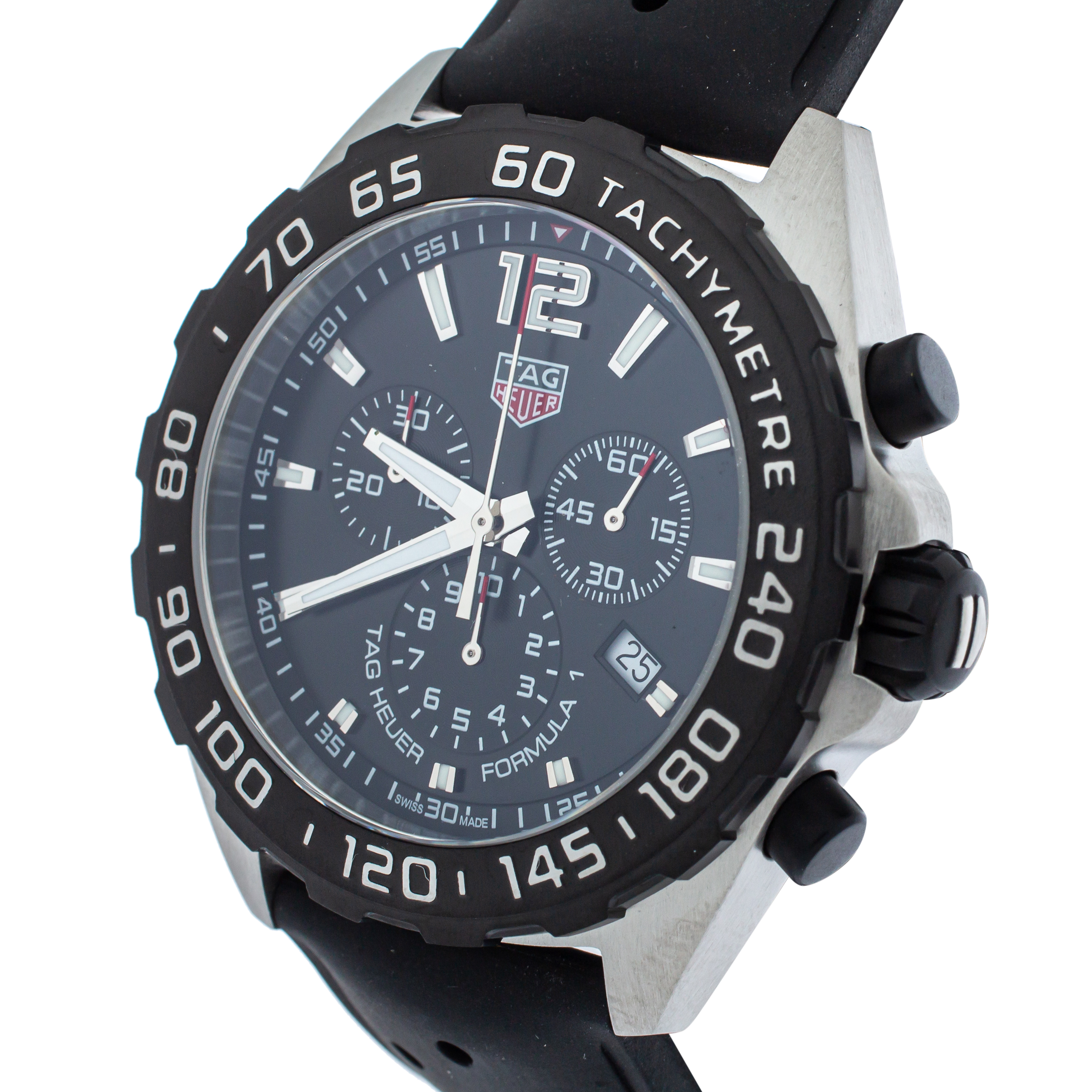 

Tag Heuer Black Stainless Steel Rubber Formula