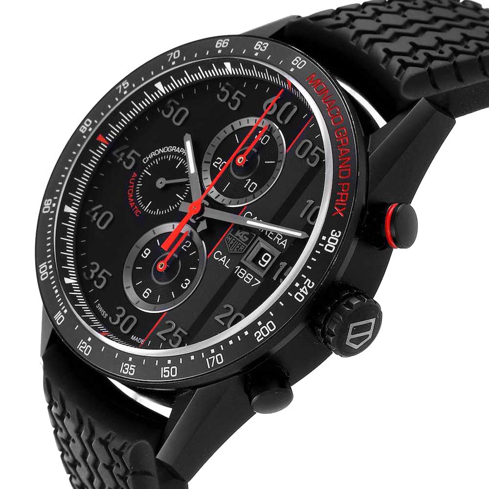 

Tag Heuer Titanium Carrera Monaco Grand Prix Special Edition CAR2A83 Men's Wristwatch 43 MM, Black