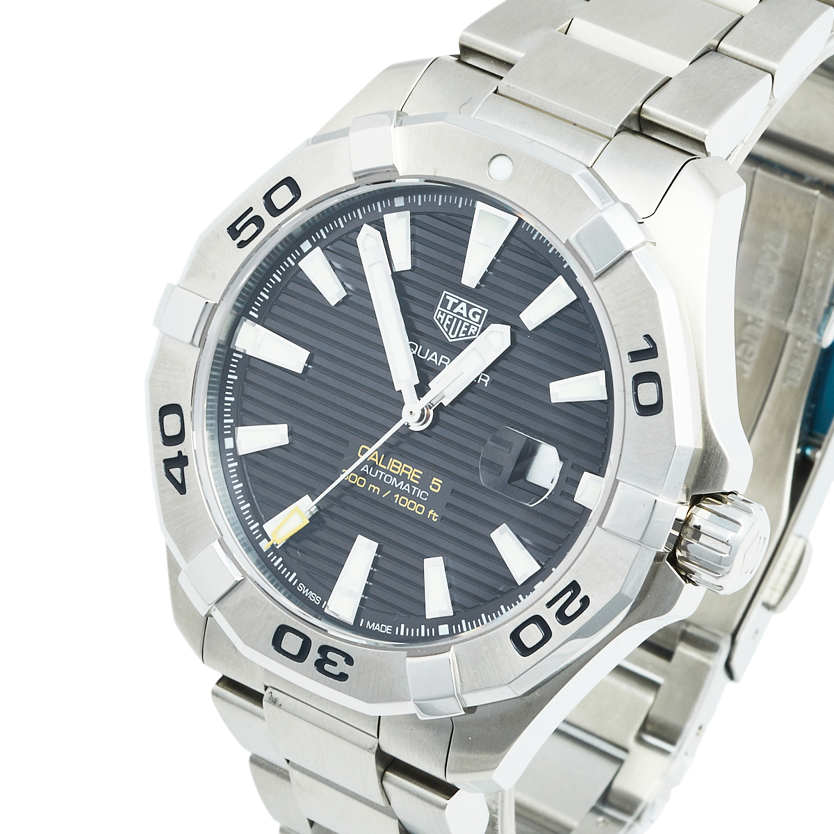 

Tag Heuer Blue Stainless Steel Aquaracer WAY2012 Men's Wristwatch