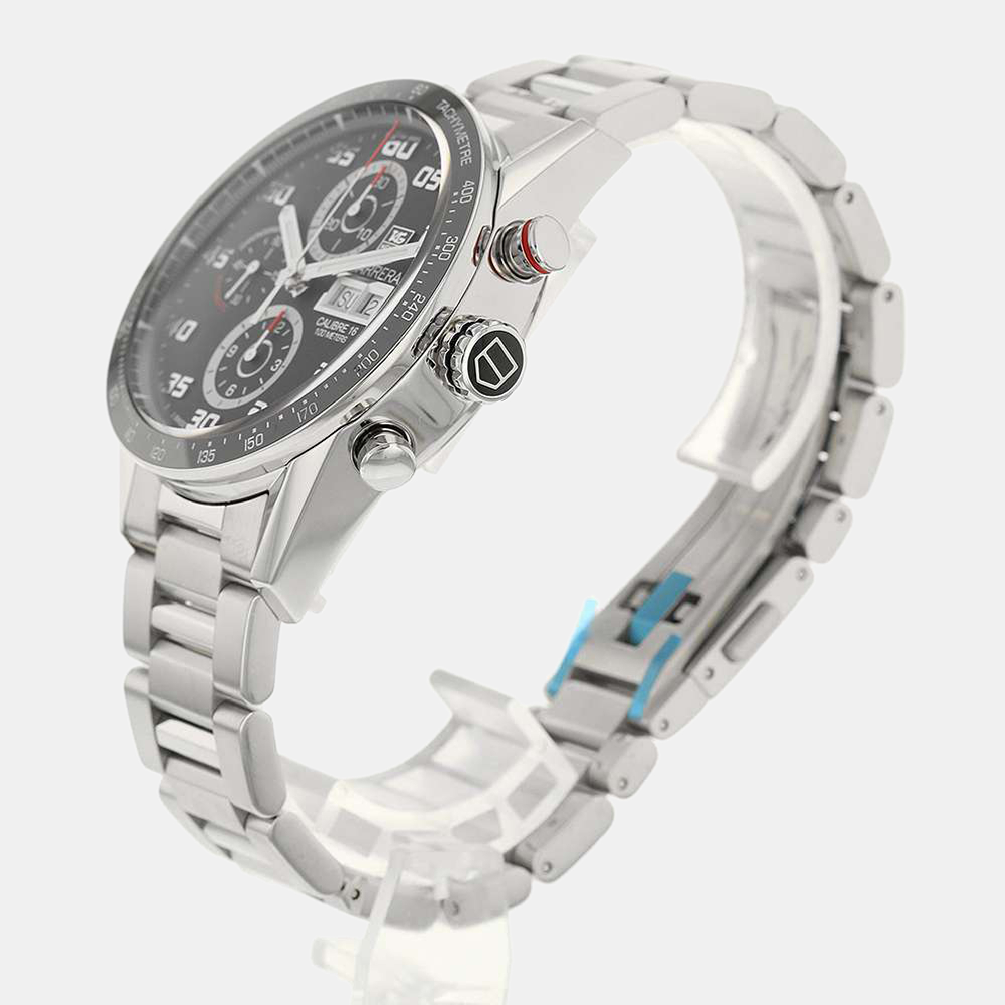 

Tag Heuer Black Stainless Steel Carrera CV2A1R.BA0799 Automatic Men's Wristwatch 43 mm