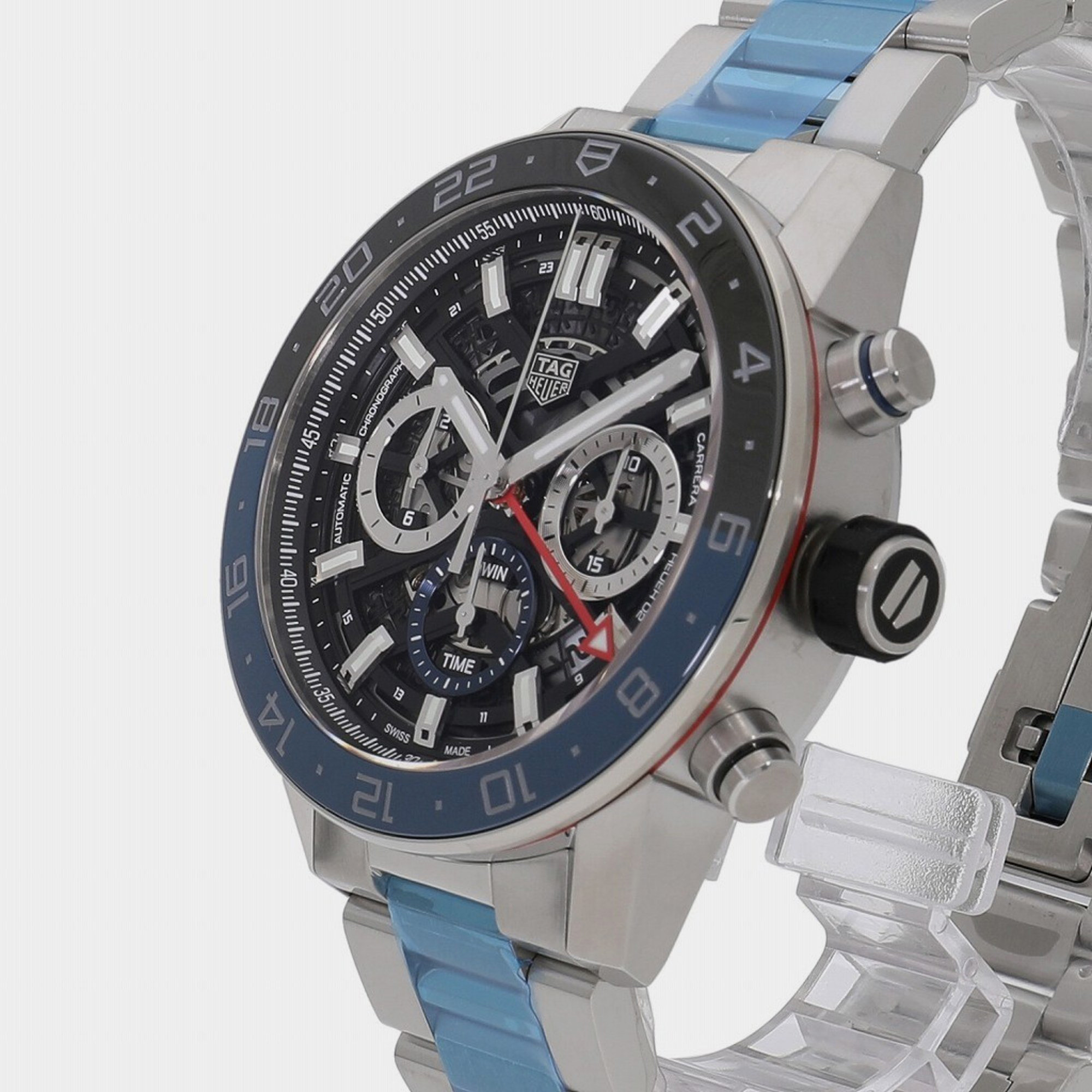 

Tag Heuer Transparent Stainless Steel Carrera CBG2A1Z.BA0658 Automatic Men's Wristwatch 45 mm