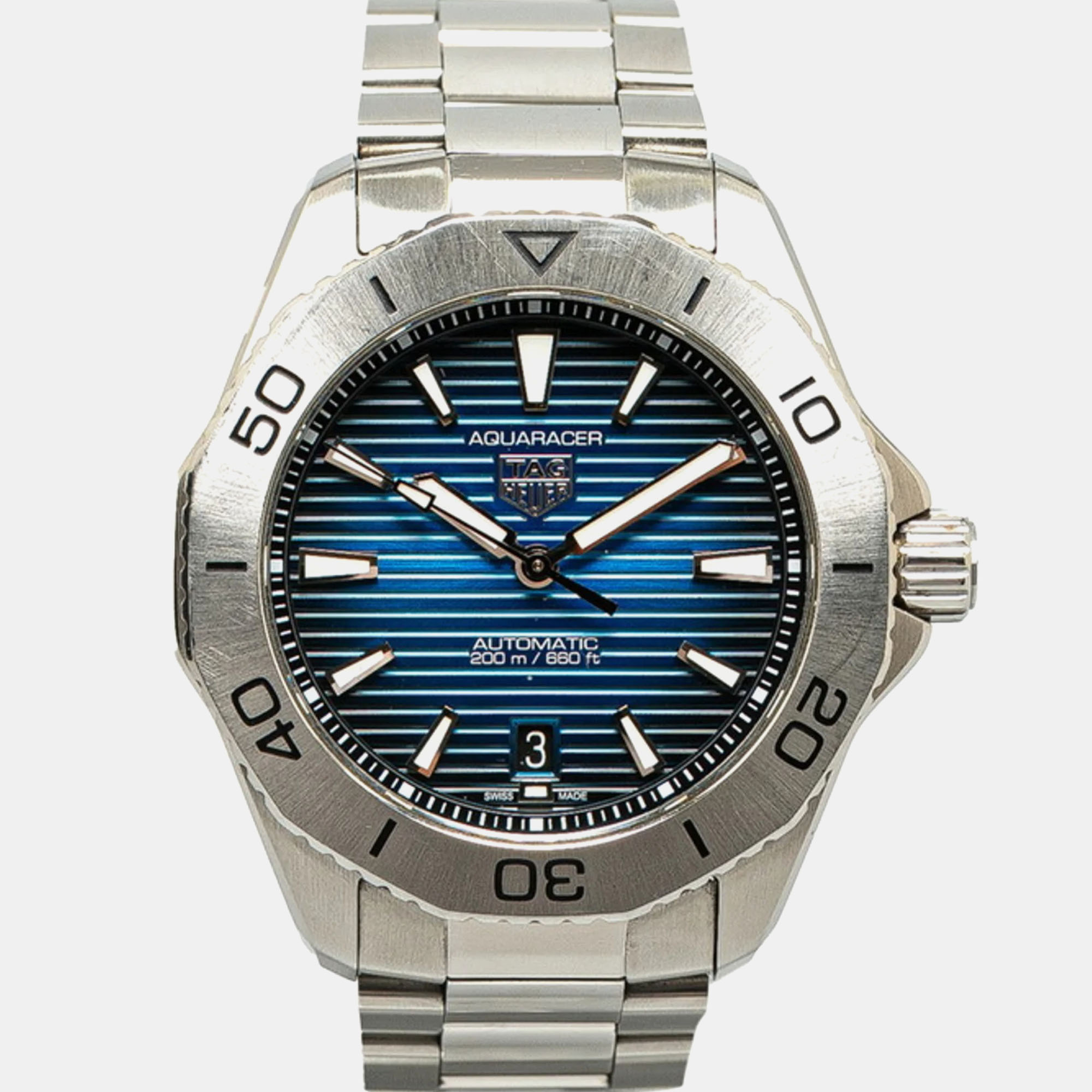

Tag Heuer Blue Stainless Steel Aquaracer WBP2111.BA0627 Automatic Men's Wristwatch 40 mm