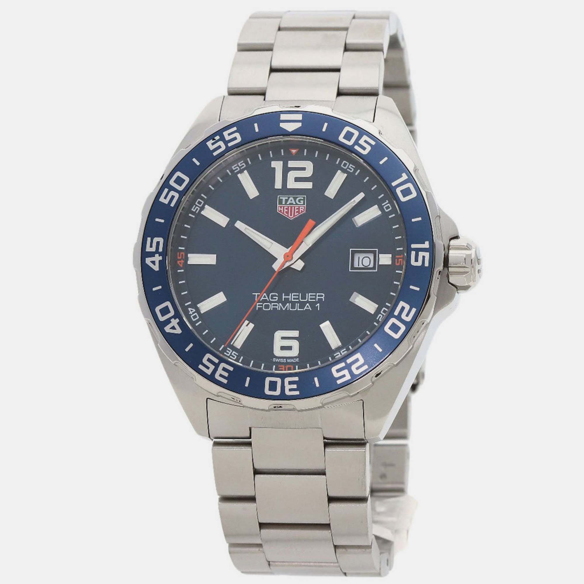 

Tag Heuer Navy Blue Stainless Steel Formula 1 Quartz Men's Wristwatch 43 mm