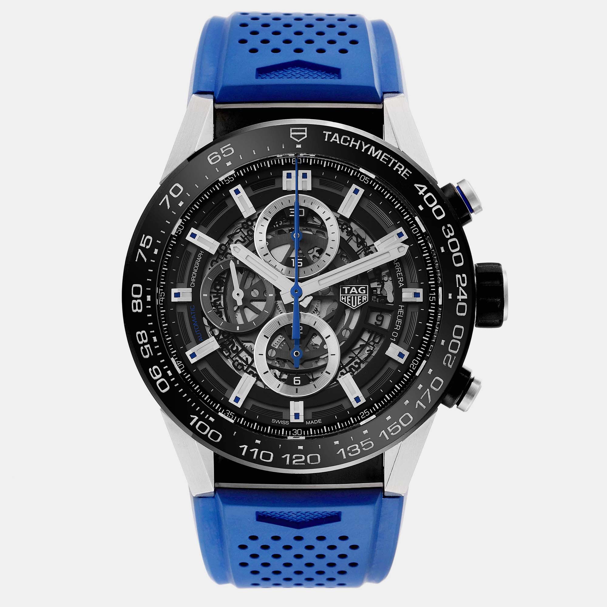 

Tag Heuer Black Titanium Carrera CAR2A1T Automatic Men's Wristwatch 45 mm