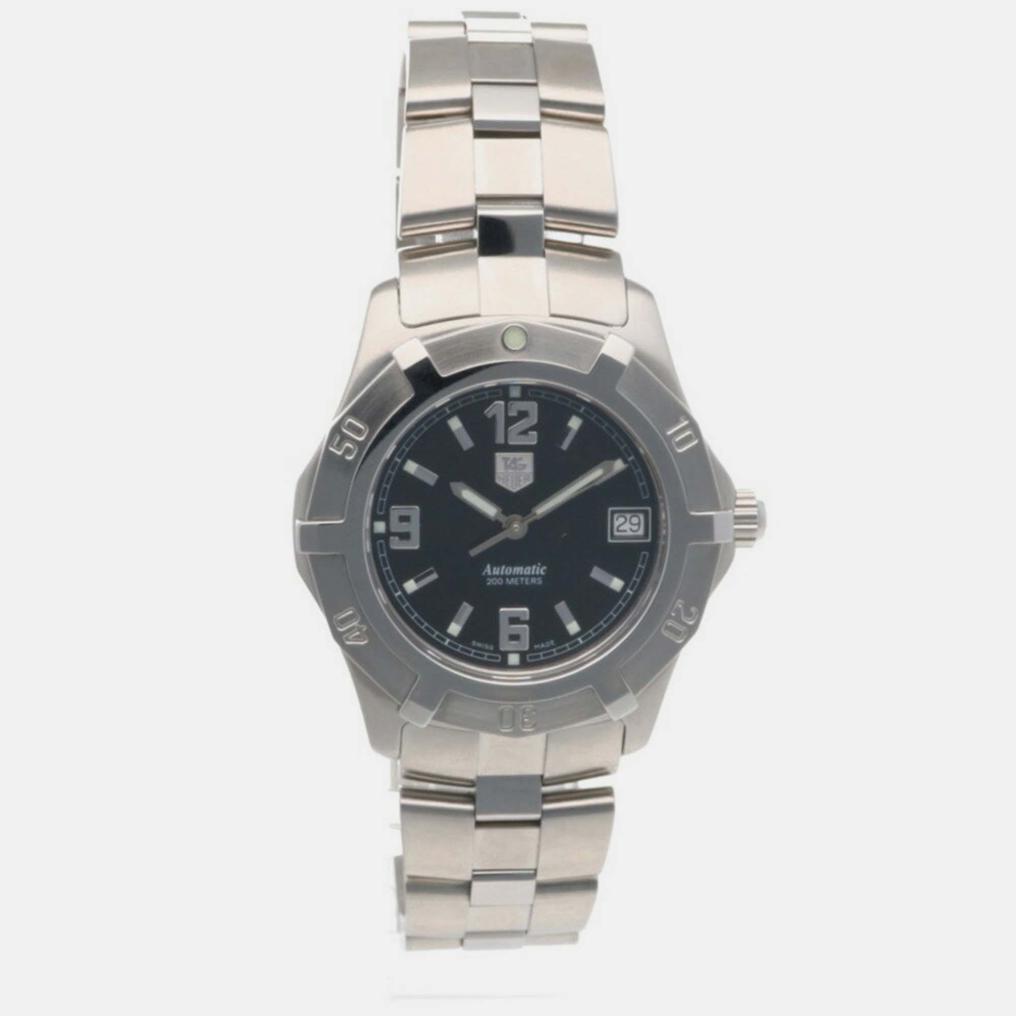 

Tag Heuer Black Stainless Steel 2000 Exclusive WN2111 Automatic Men's Wristwatch 39 mm