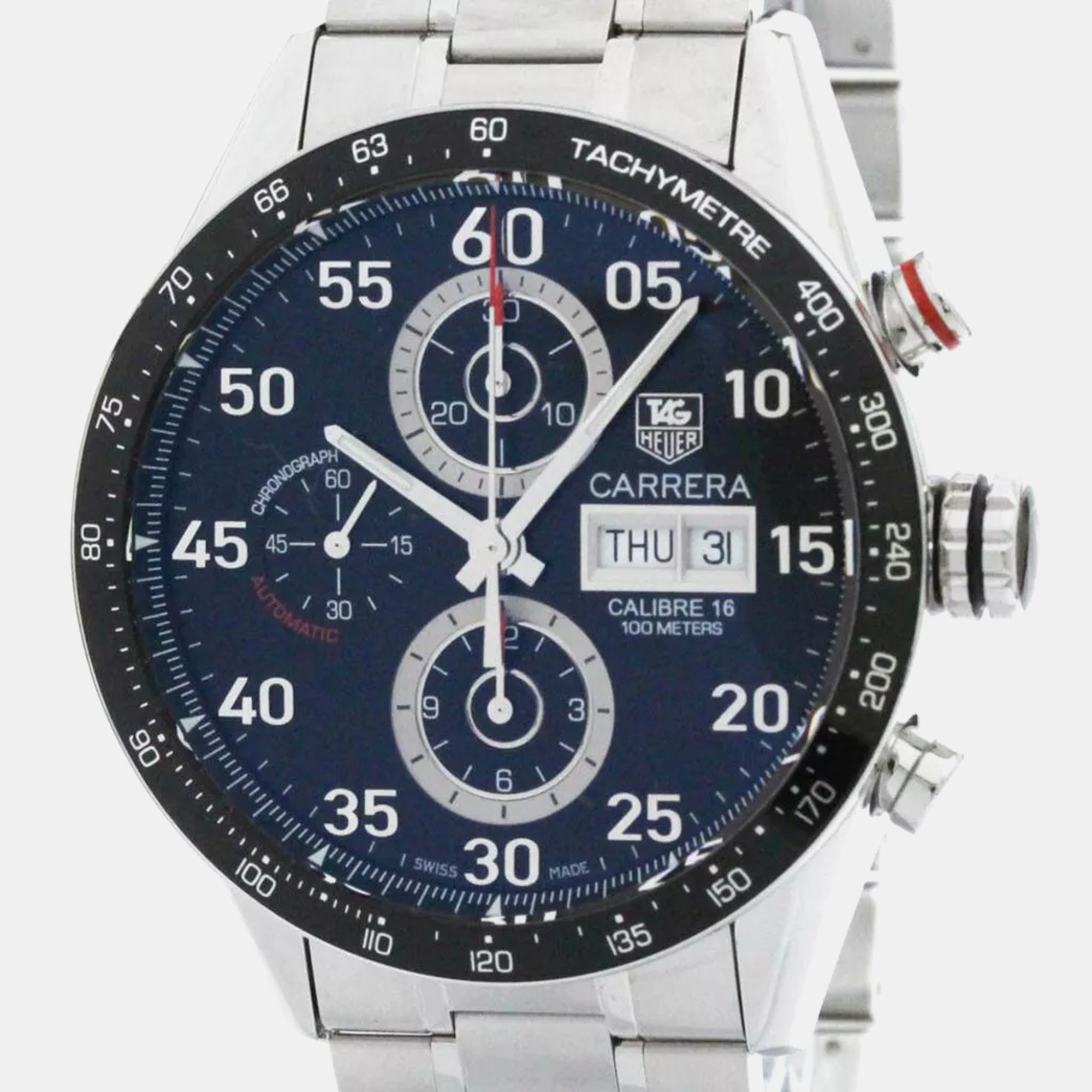 

Tag Heuer Carrera Calibre 16 Chronograph Day Date Watch 43 mm, Blue