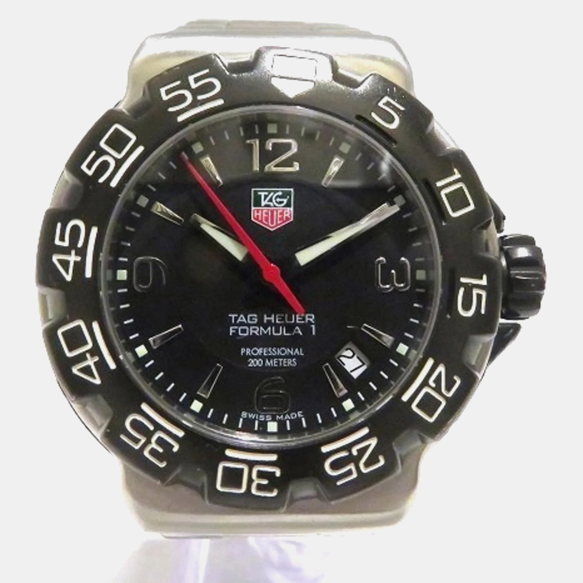 

Tag Heuer Black Stainless Steel Formula 1 WAC1110 Quartz Men's Wristwatch 41.5 mm