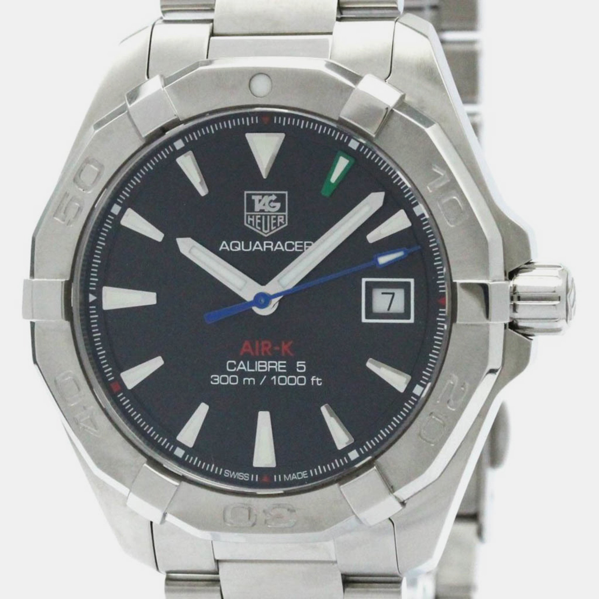 

Tag Heuer Black Stainless Steel Aquaracer Automatic Men's Wristwatch 41 mm