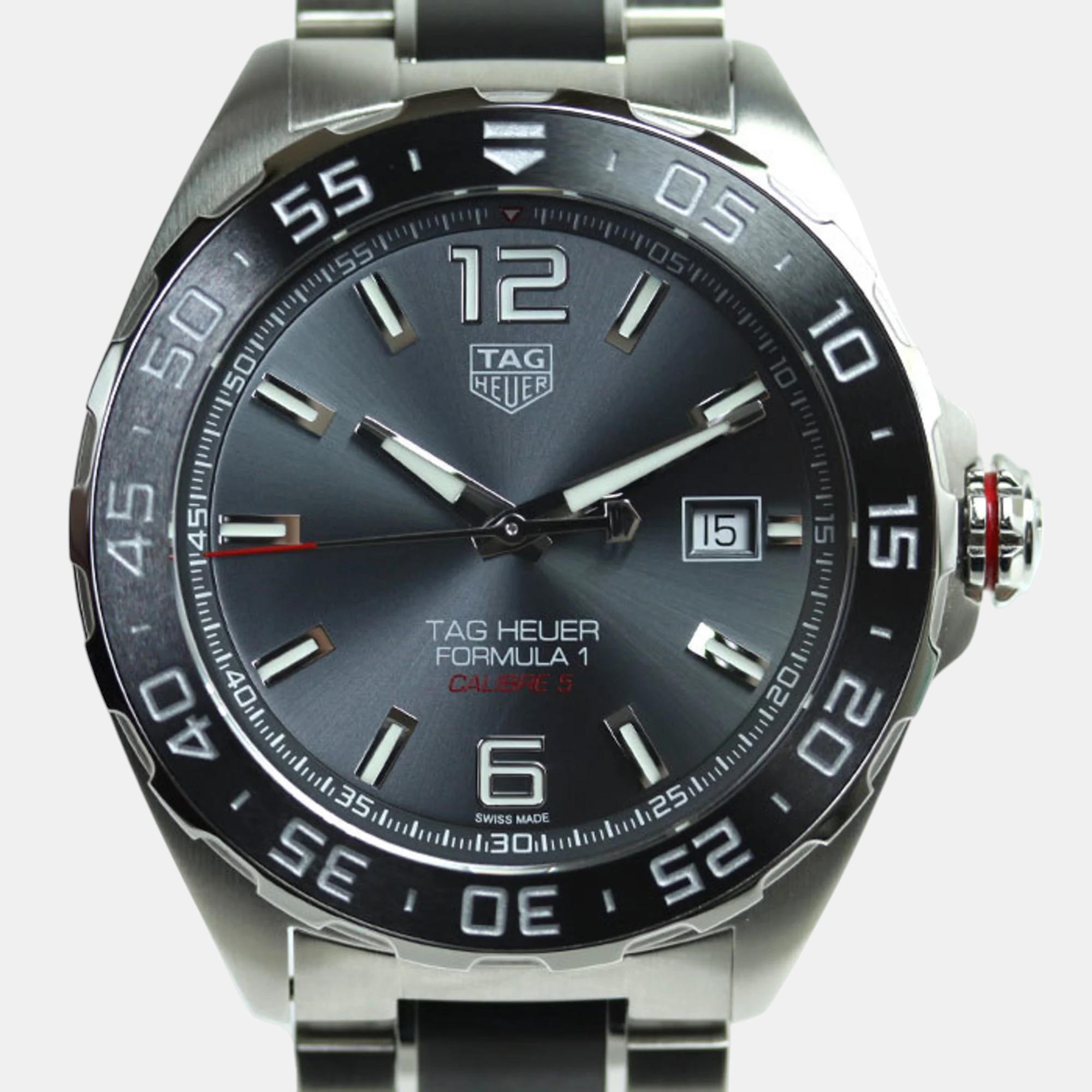 

Tag Heuer Grey Stainless Steel Formula 1 WAZ2011.BA0843 Automatic Men's Wristwatch 43 mm