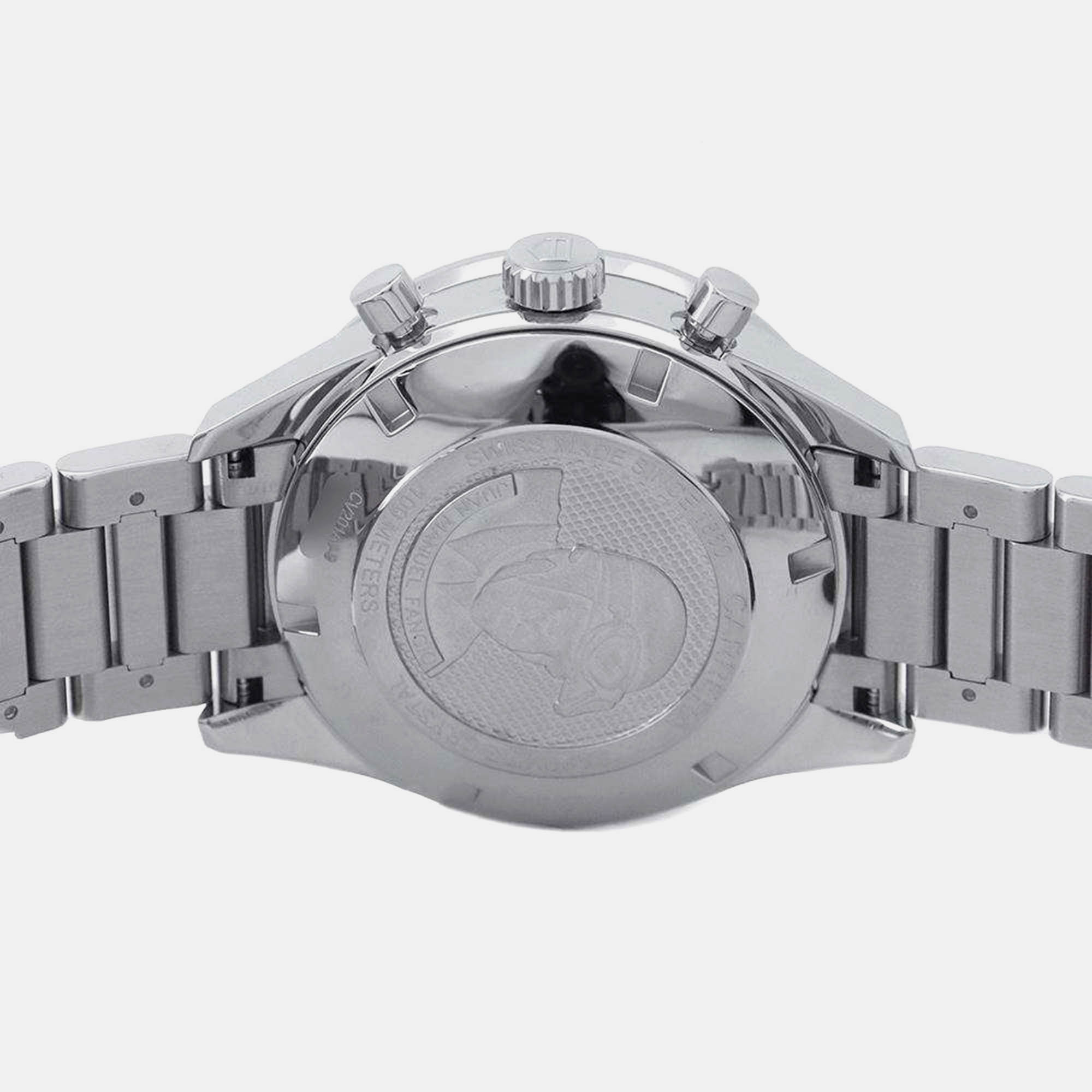 Tag Heuer Black Stainless Steel Carrera Automatic Men`s Wristwatch 41 mm 