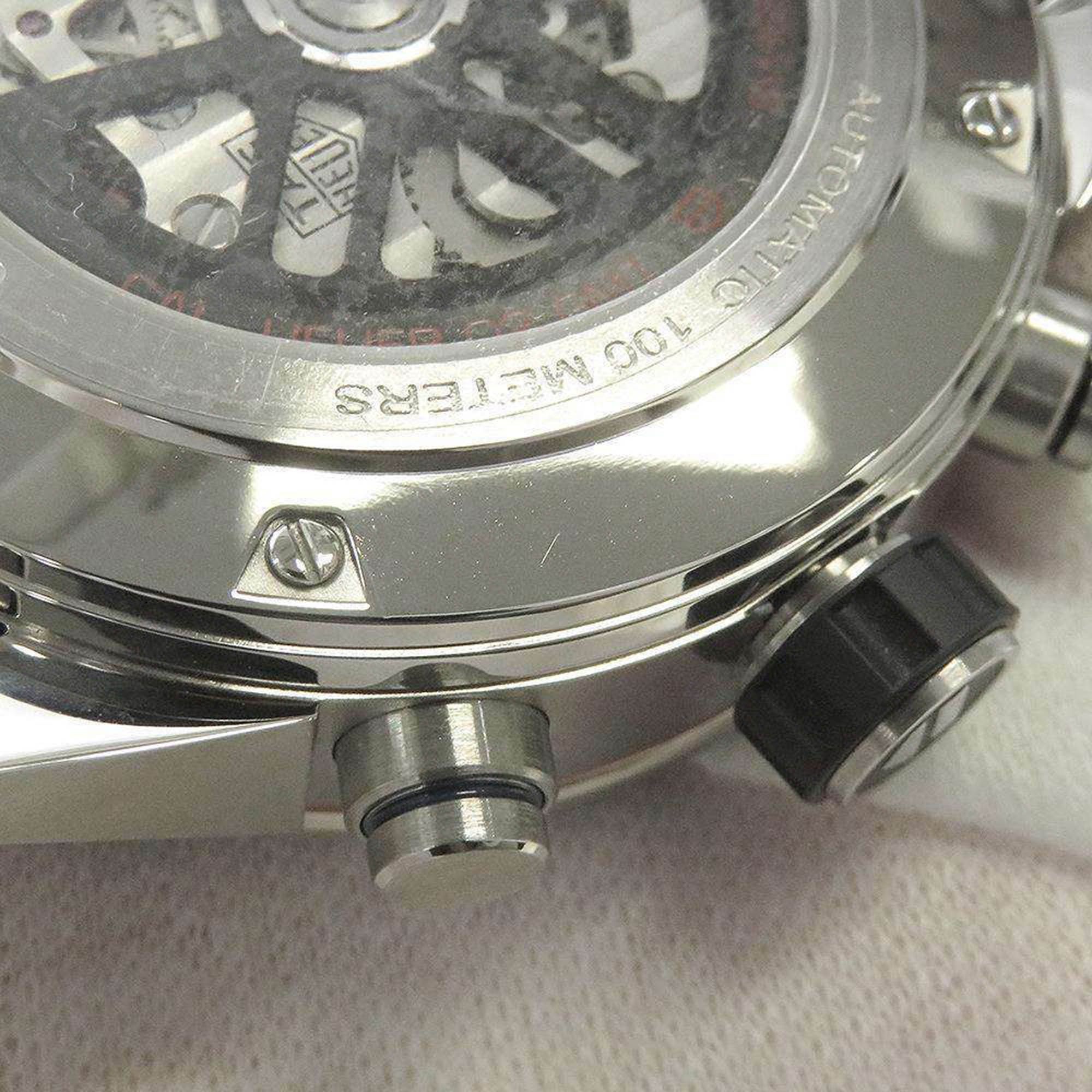 Tag Heuer Skeleton Stainless Steel Carrera Automatic Men`s Wristwatch 45 mm 