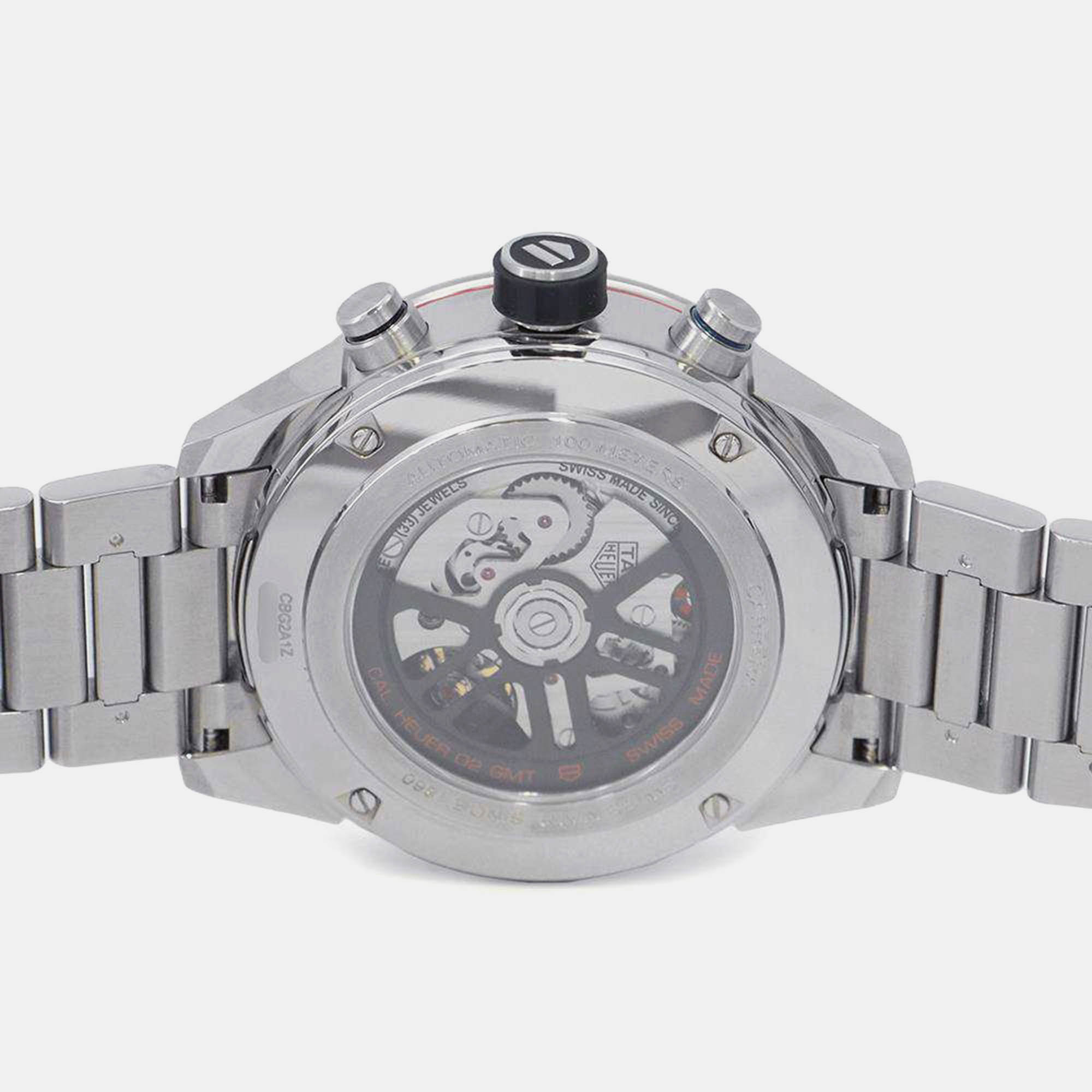 Tag Heuer Skeleton Stainless Steel Carrera Automatic Men`s Wristwatch 45 mm 