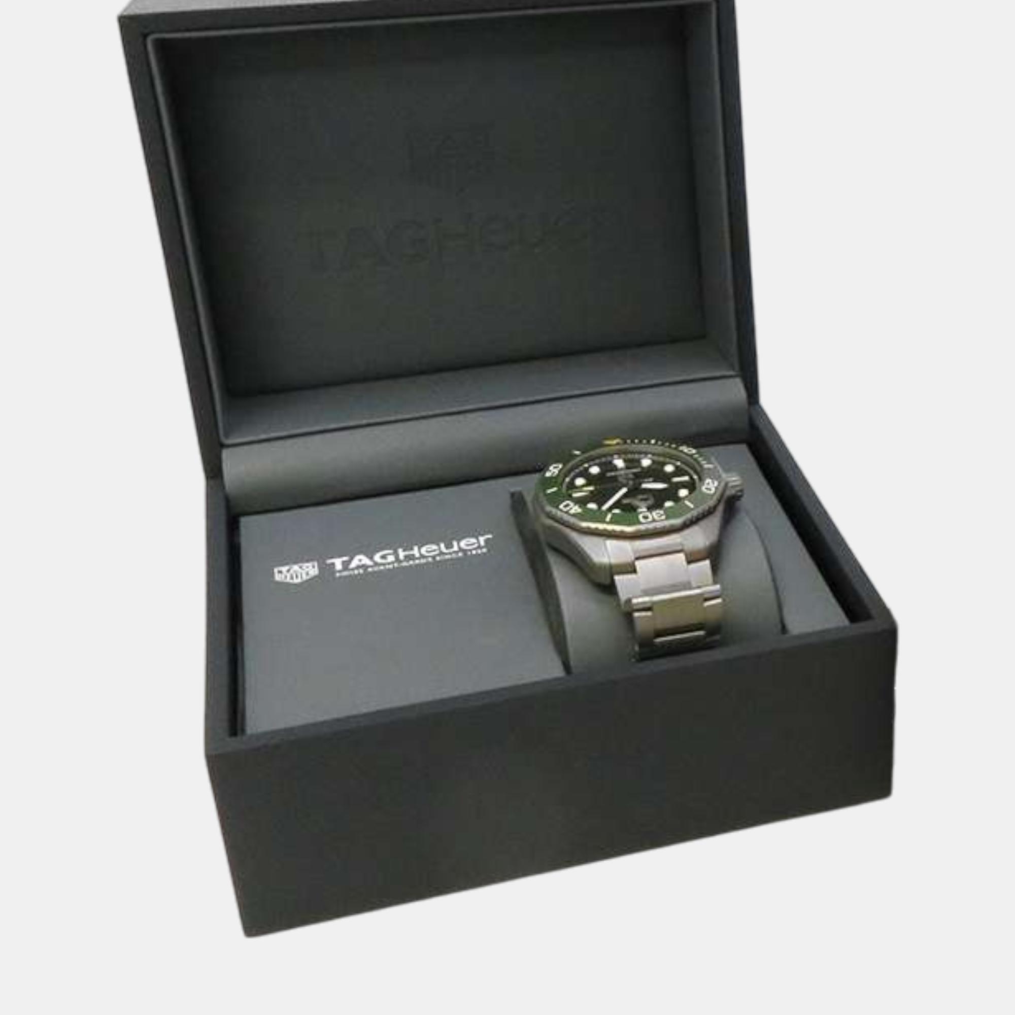 Tag Heuer Green Titanium Aquaracer WBP208B.BF0631 Automatic Men`s Wristwatch 43 mm 
