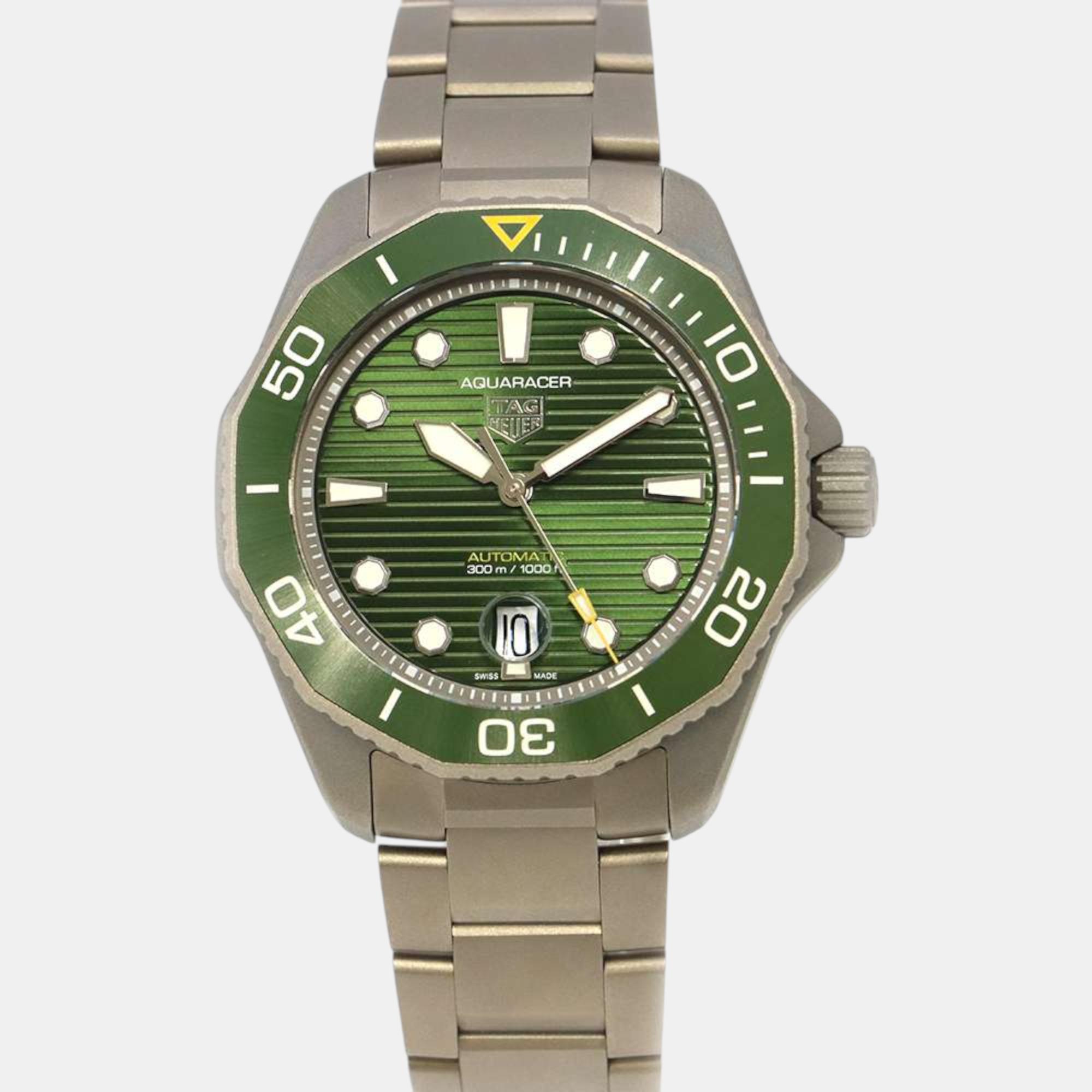 

Tag Heuer Green Titanium Aquaracer WBP208B.BF0631 Automatic Men's Wristwatch 43 mm