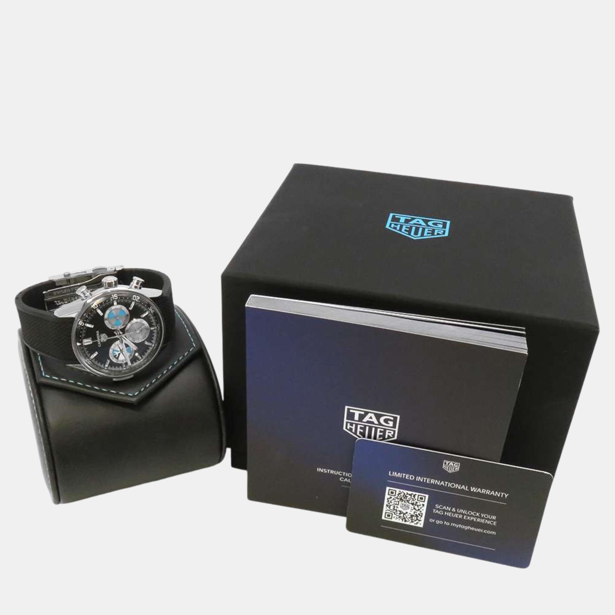Tag Heuer Black Stainless Steel Carrera CBS2014.FT6293 Automatic Men`s Wristwatch 42 mm 