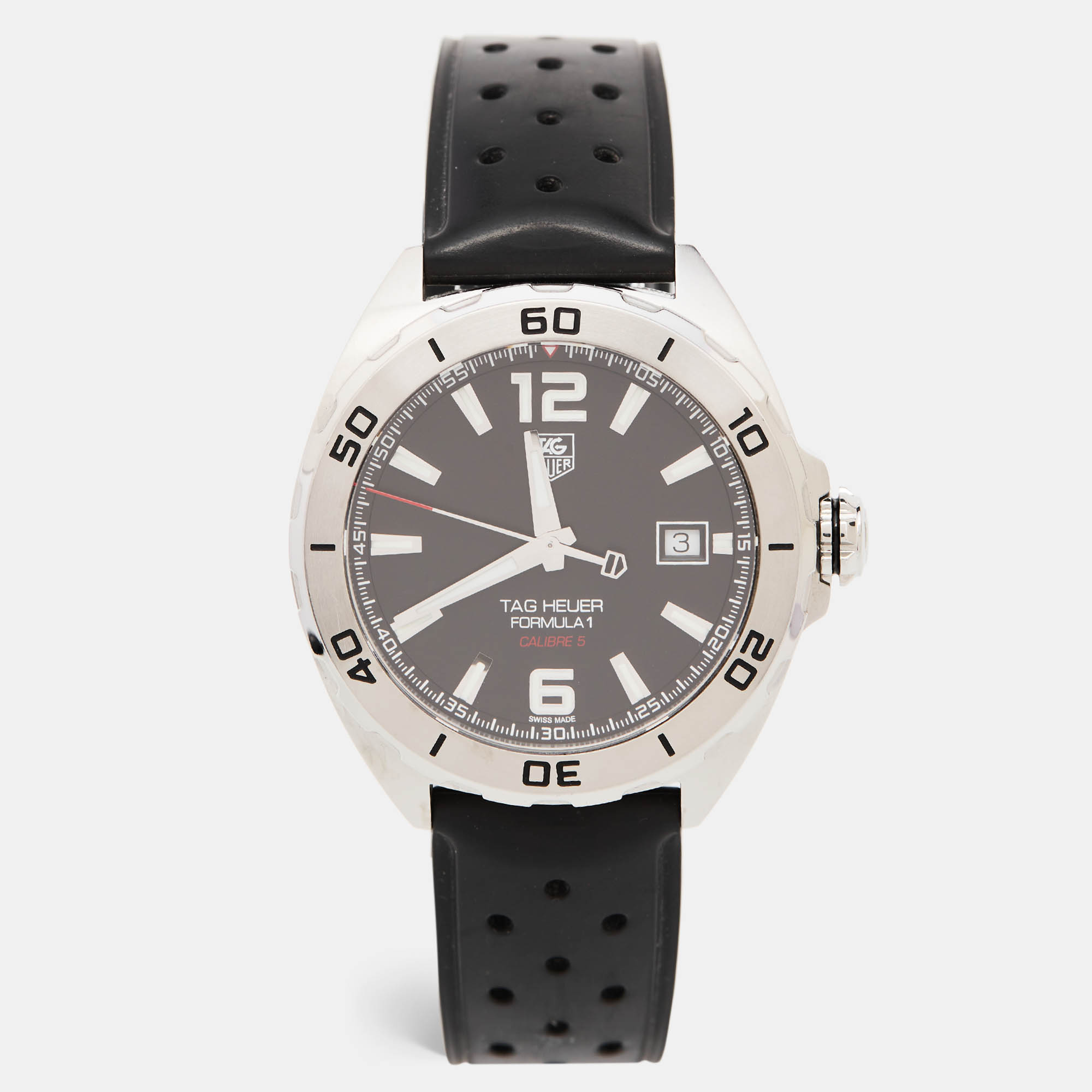 

Tag Heuer Black Stainless Steel Rubber Formula