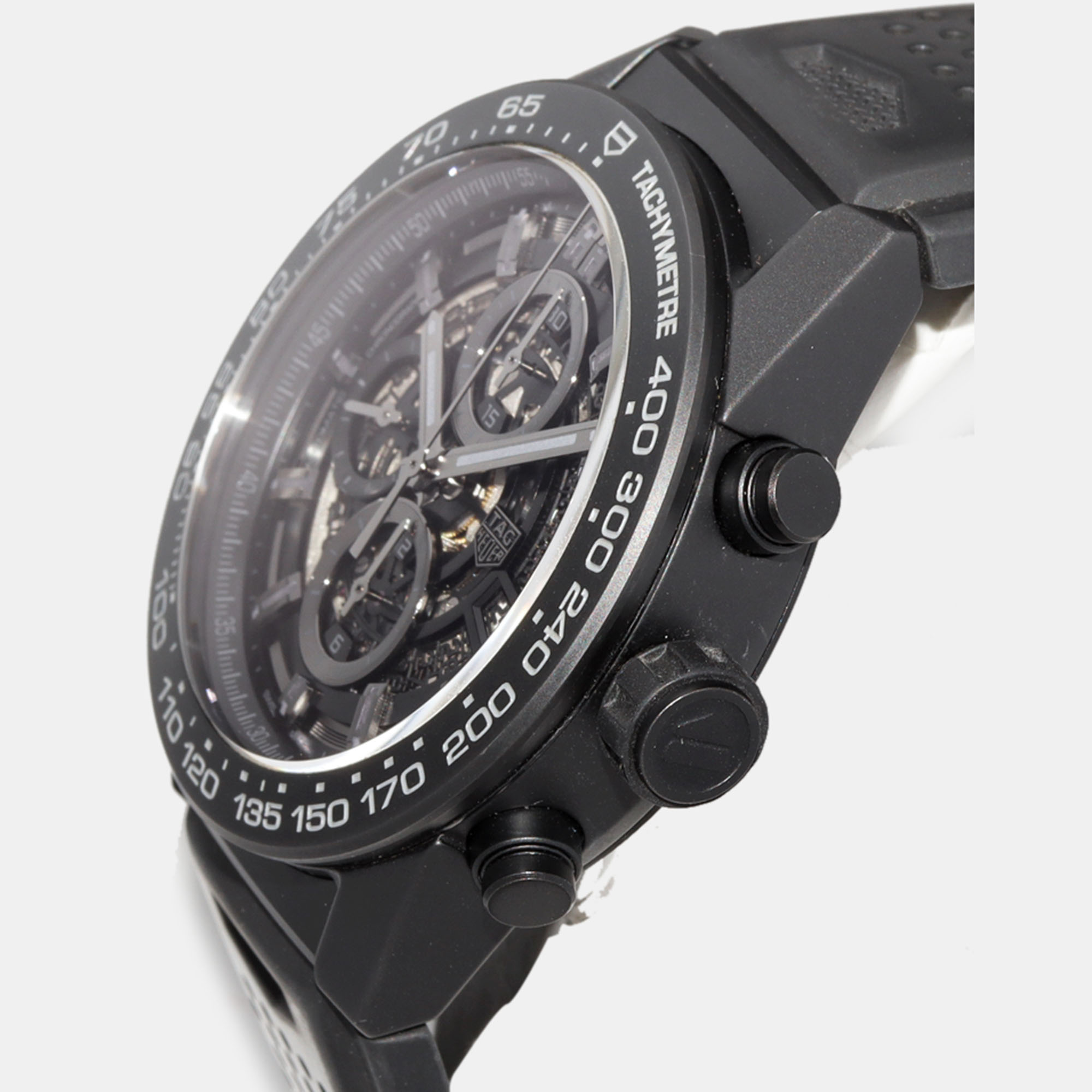 Tag Heuer Black Ceramic Carrera CAR2A91 Automatic Men`s Wristwatch 45 mm 