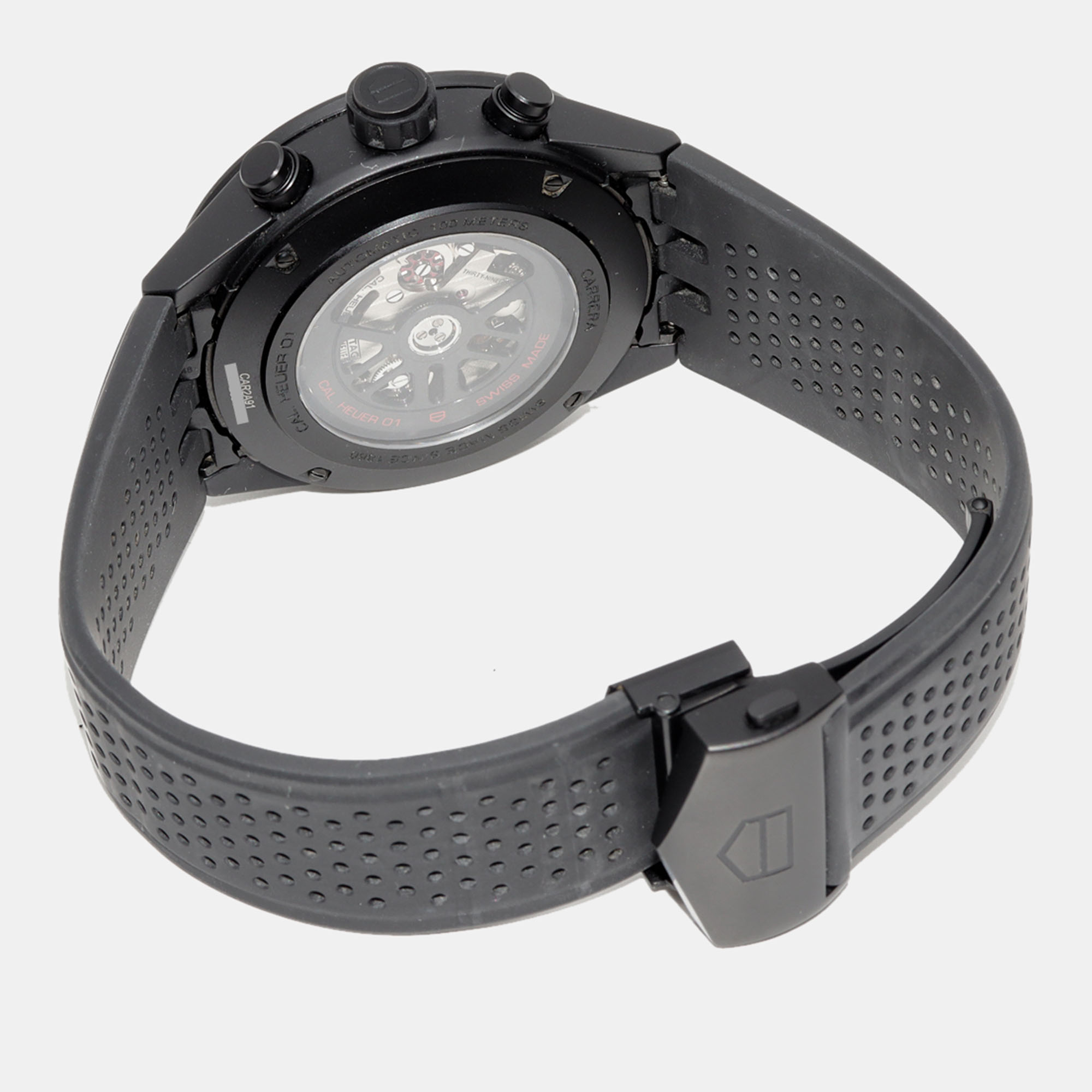 Tag Heuer Black Ceramic Carrera CAR2A91 Automatic Men`s Wristwatch 45 mm 