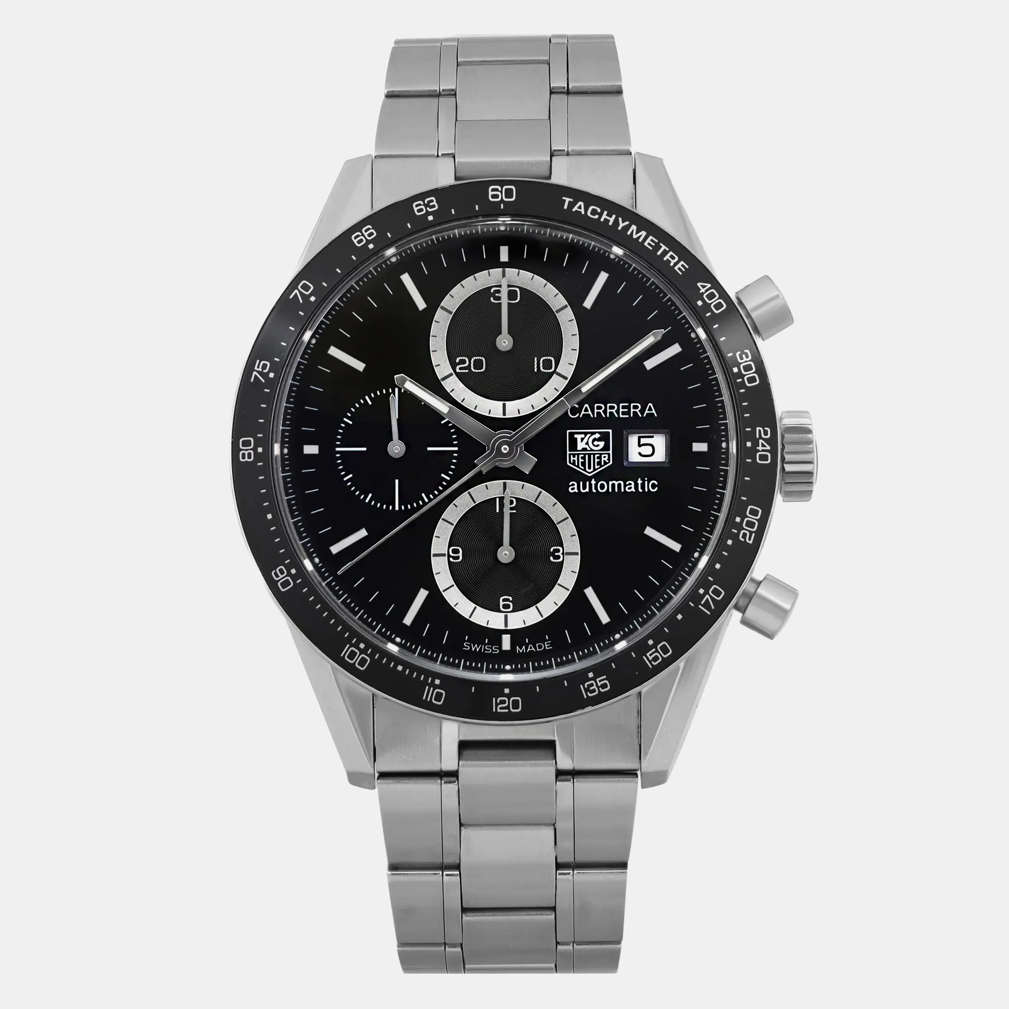 

Tag Heuer Black Stainless Steel Carrera Calibre 16 CV2010.BA0786 Automatic Men's Wristwatch