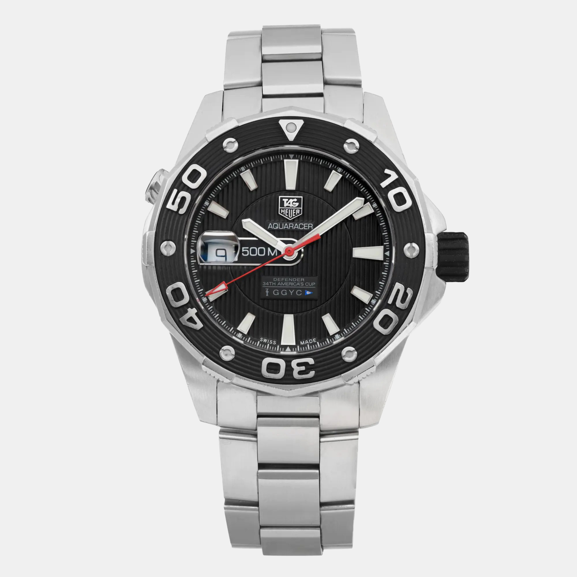 

Tag Heuer Black Stainless Steel Aquaracer WAJ2119.BA0870 Automatic Men's Wristwatch