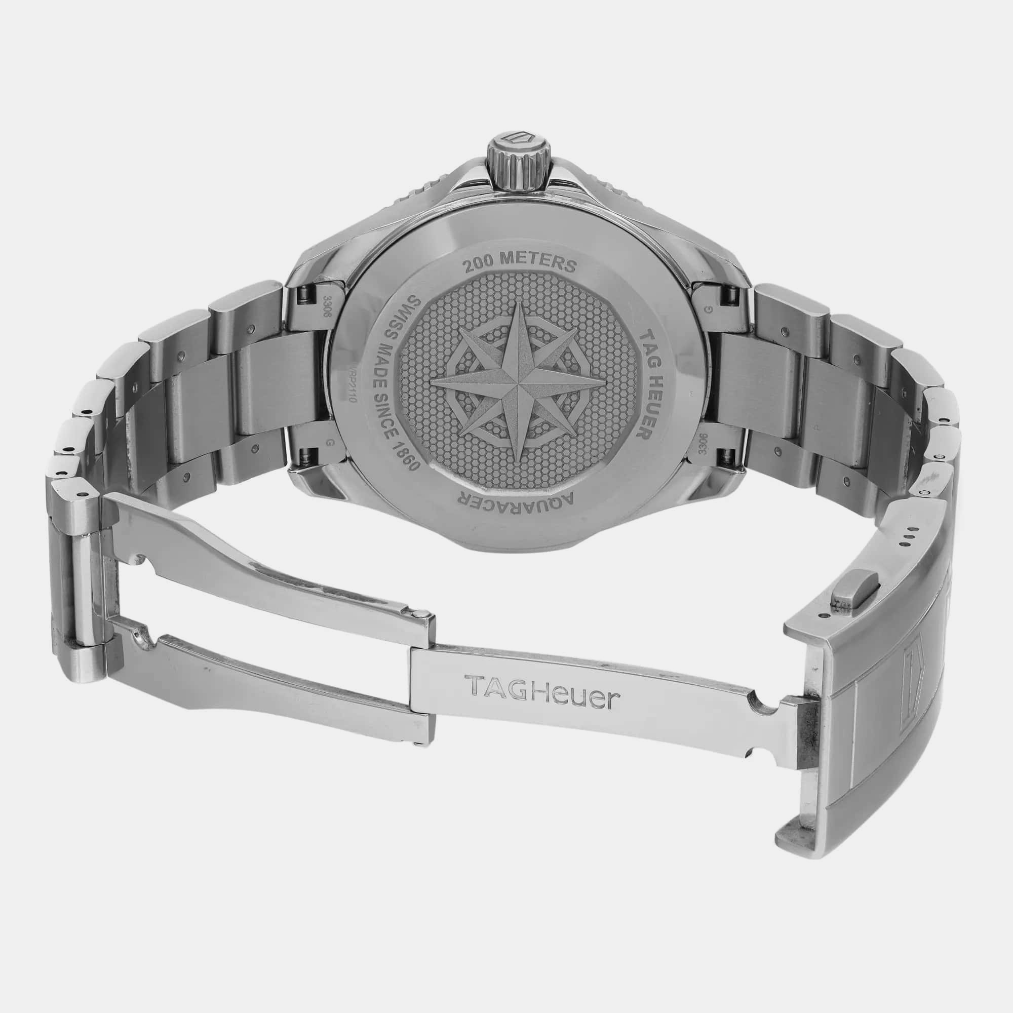 Tag Heuer Black Stainless Steel Aquaracer WBP2110.BA0627 Automatic Men`s Wristwatch 40 mm 