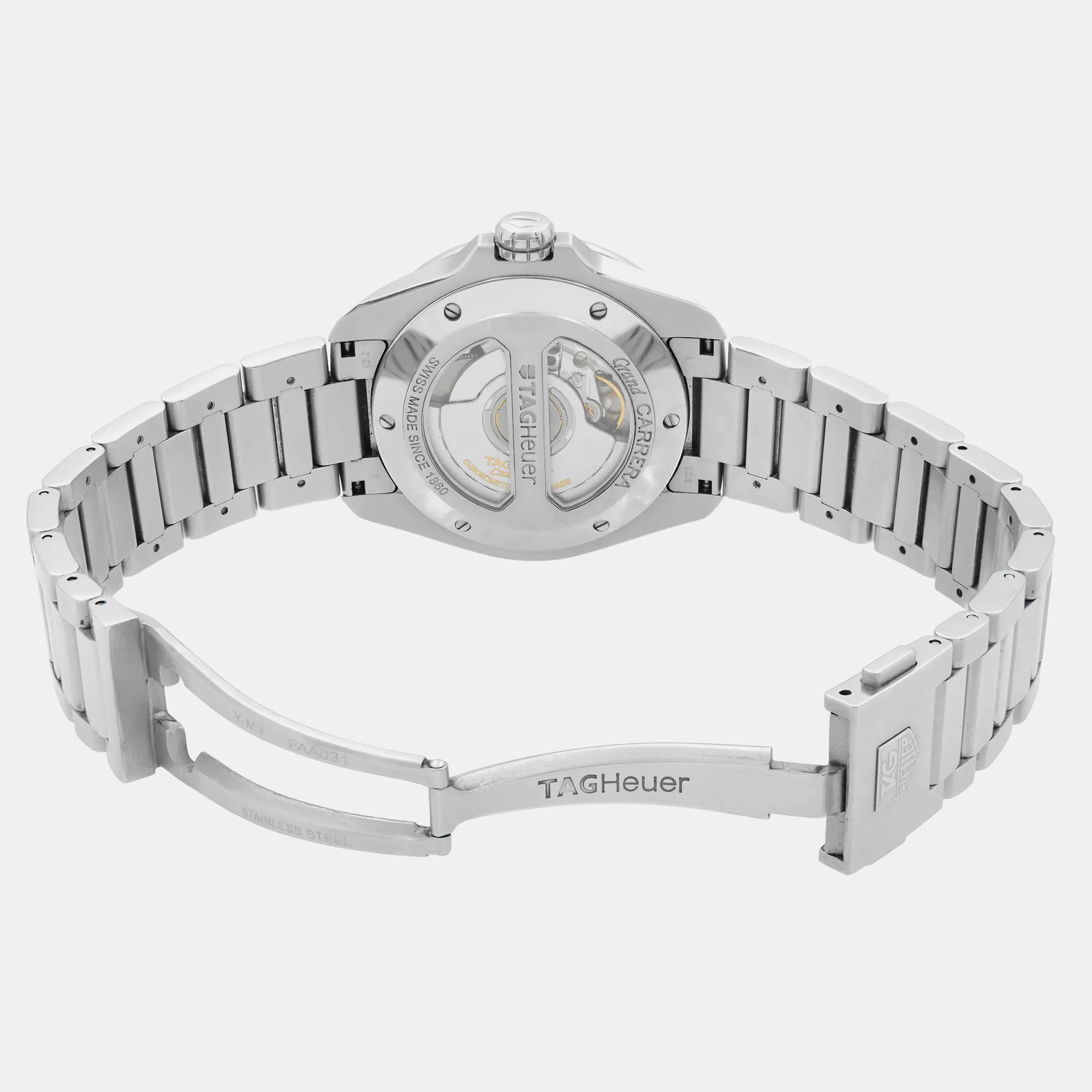 Tag Heuer Black Stainless Steel Grand Carrera WAV511A.BA0900 Automatic Men`s Wristwatch 40 mm 