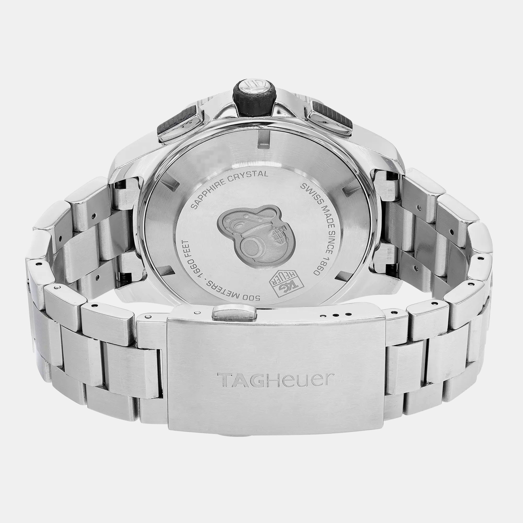 Tag Heuer Blue Stainless Steel Aquaracer CAK2112.BA0833 Automatic Men`s Wristwatch 43 mm 