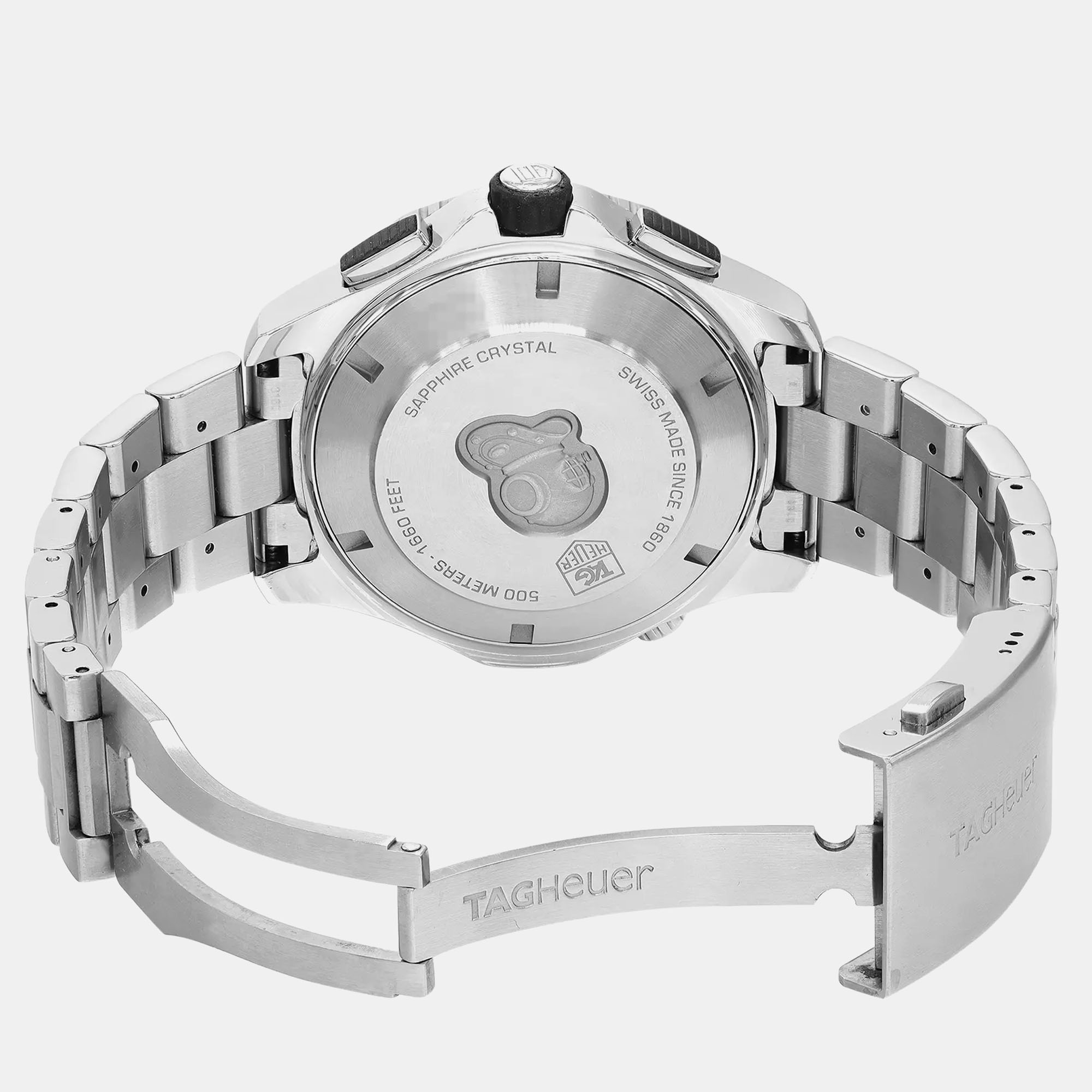 Tag Heuer Blue Stainless Steel Aquaracer CAK2112.BA0833 Automatic Men`s Wristwatch 43 mm 